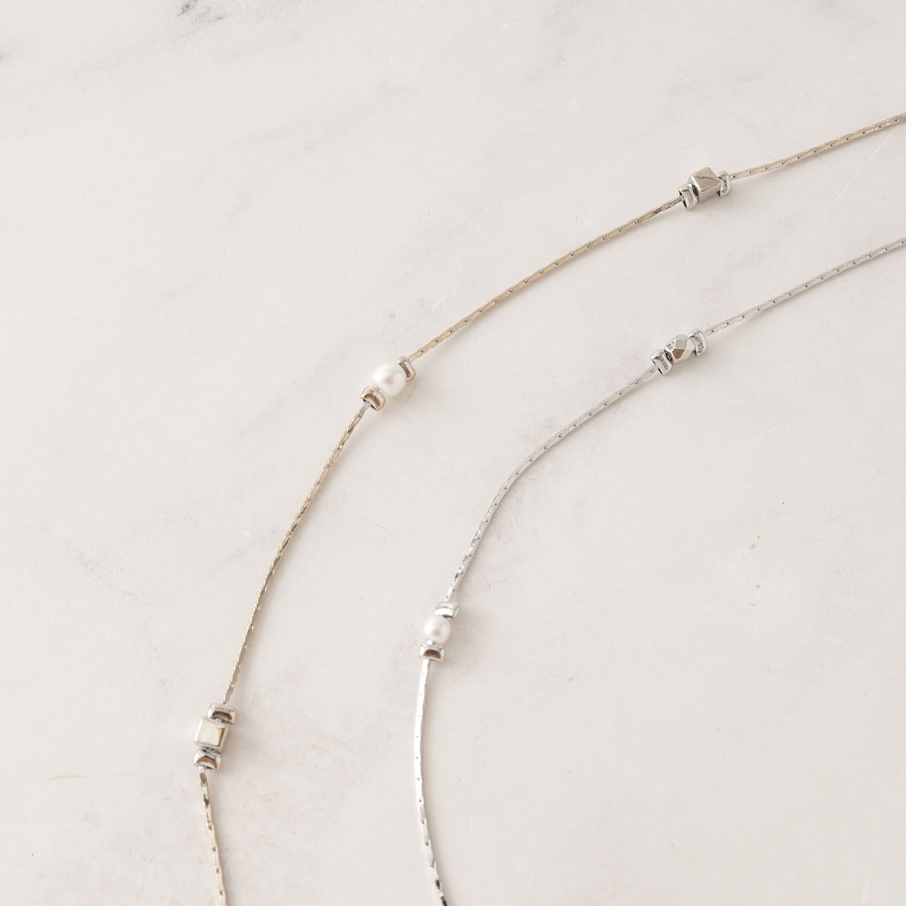 grove「飛ばしメタルパール調ネックレス」|ネックレス|