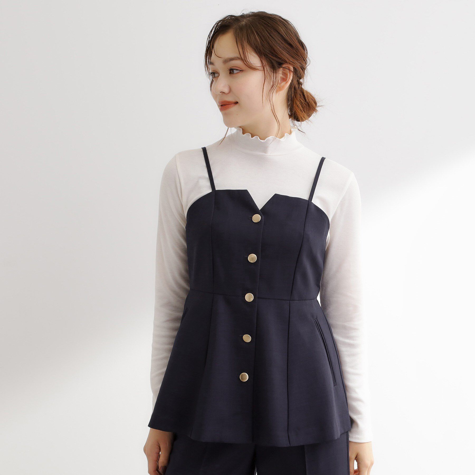 grove「【カセット服】主役級キャミビスチェ」|シャツ・ブラウス|ダークネイビー(89