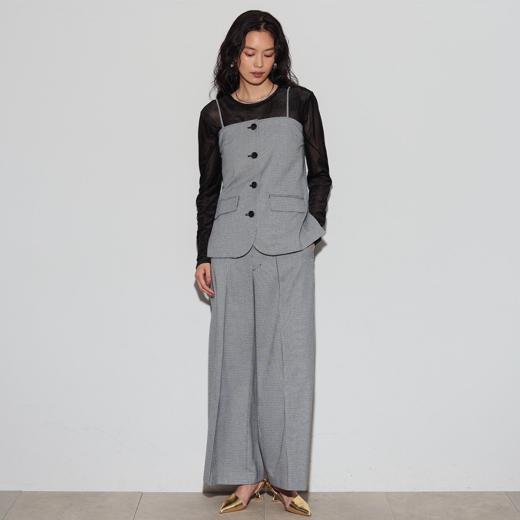 GALLEST「ベアトップチェックジレ」|ベスト・ジレ|