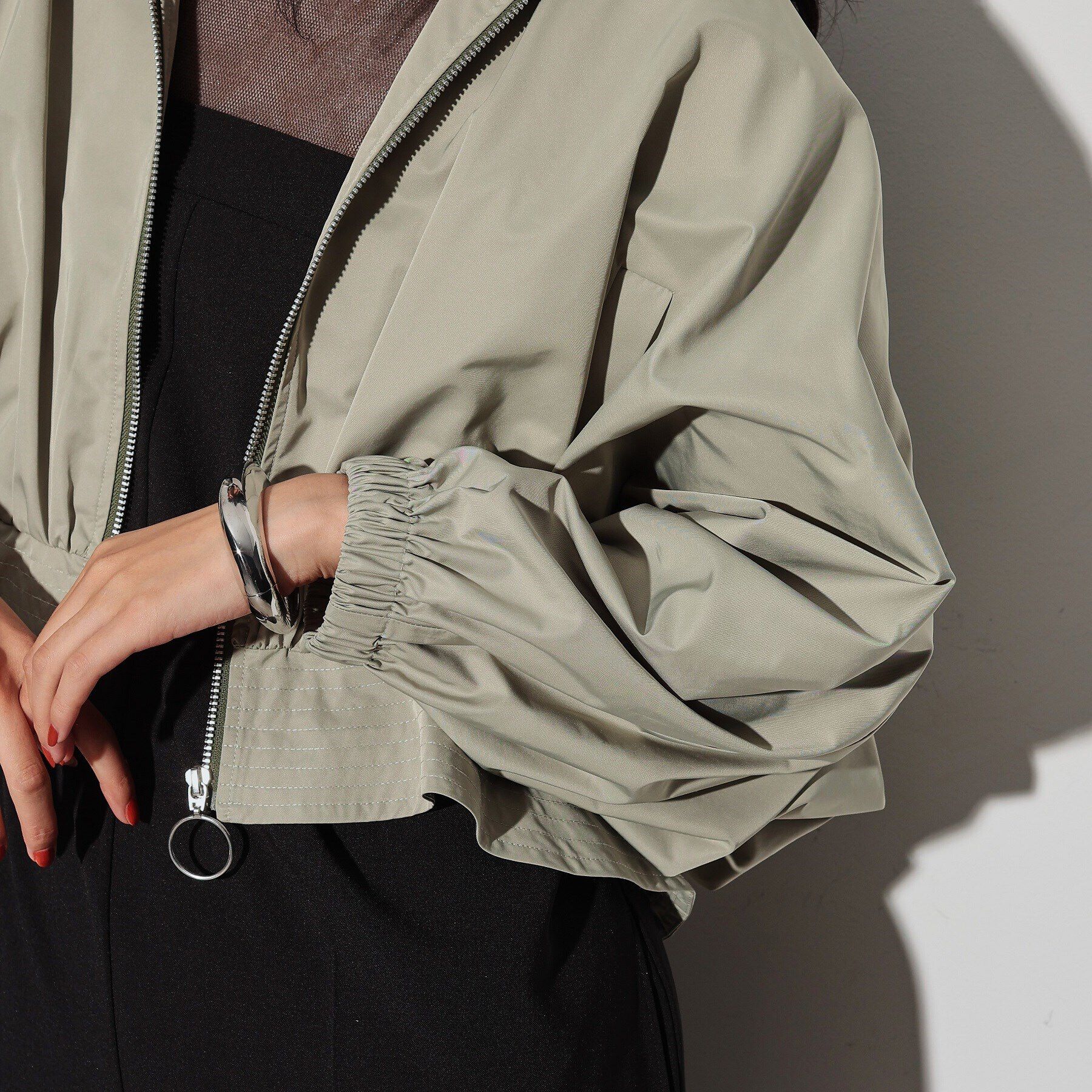 GALLEST「ドルマンスリーブフーディブルゾン」|ブルゾン・スタジャン|