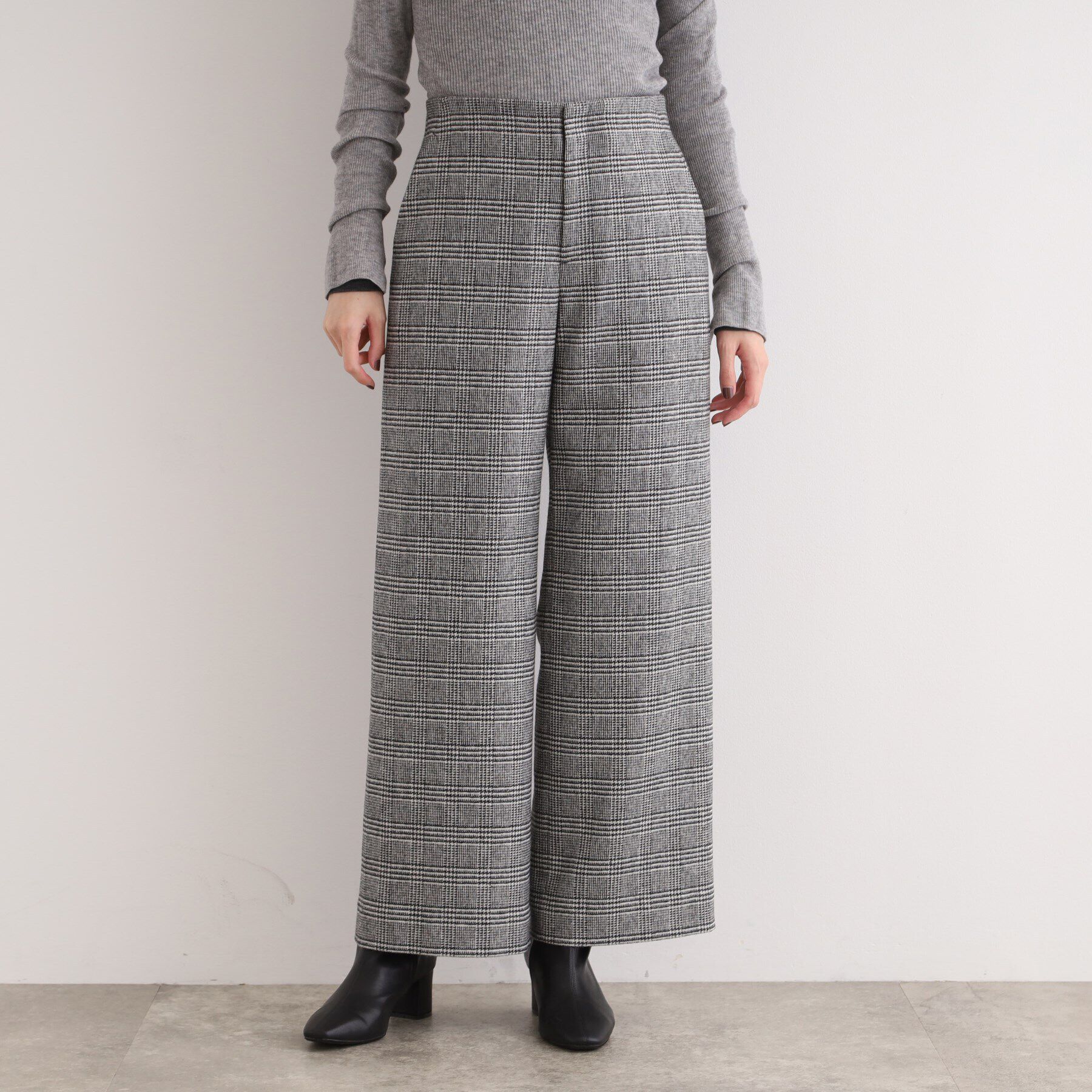 INDIVI「【褒められパンツ／ウール混】ワイドパンツ」|その他|