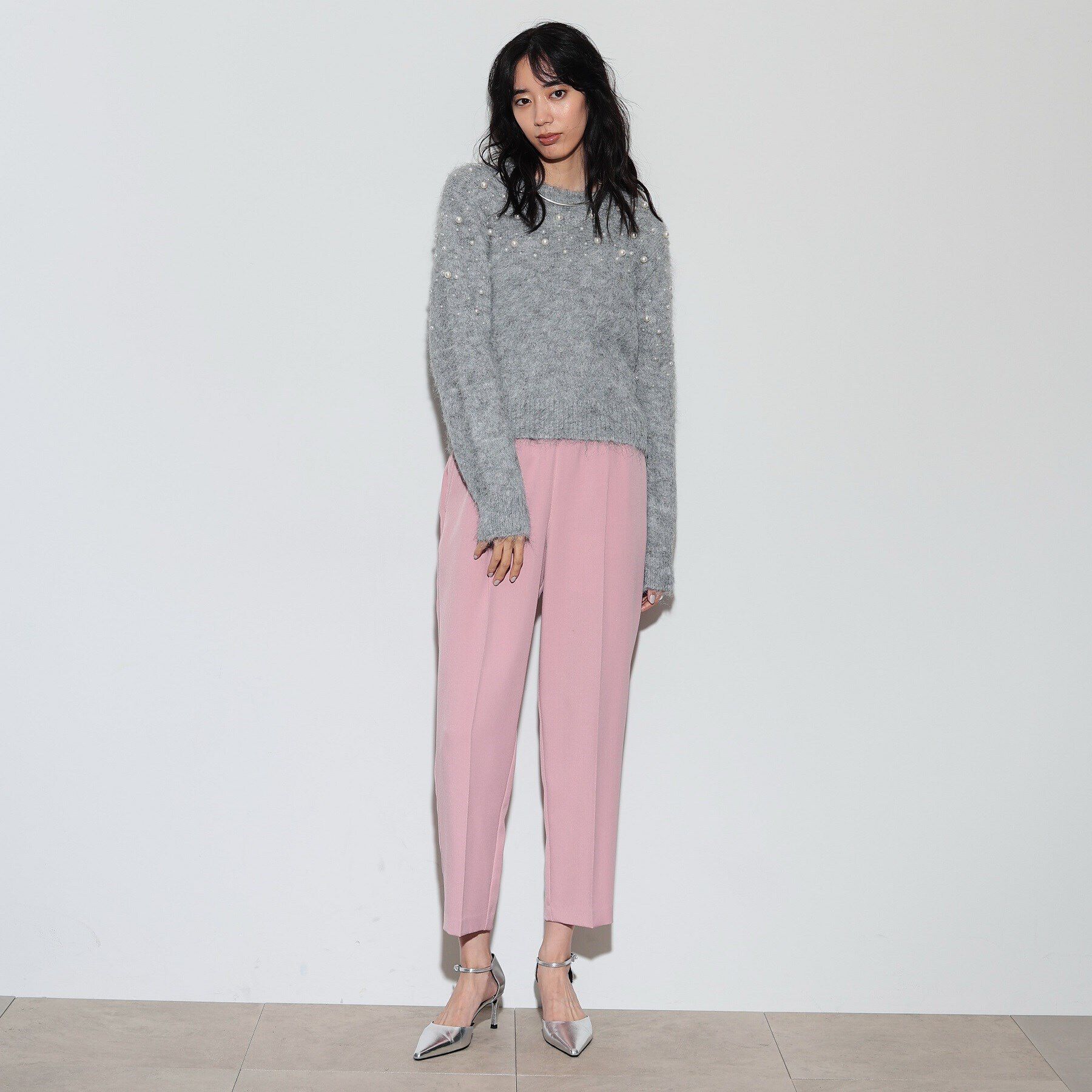 GALLEST「クルーネックパール調ニット」|ニット・セーター|