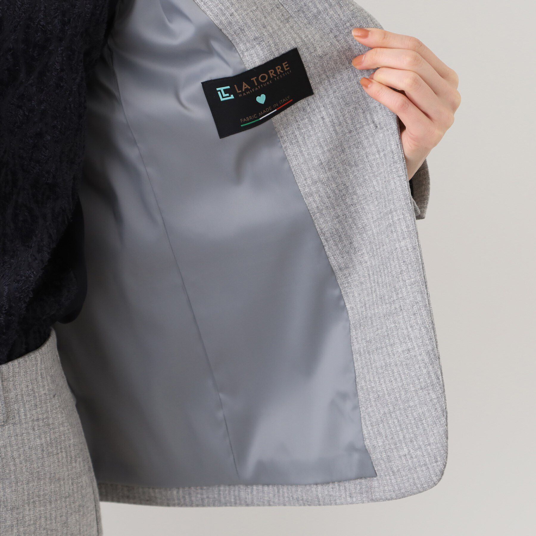 INDIVI「【日本製／SETUP可能／インポート素材】ストライプテーラードジャケット」|テーラードジャケット|