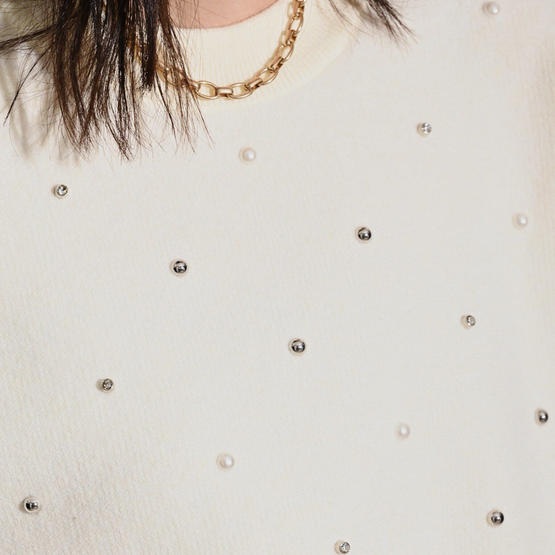 GALLEST「MIXビジューニット」|ニット・セーター|