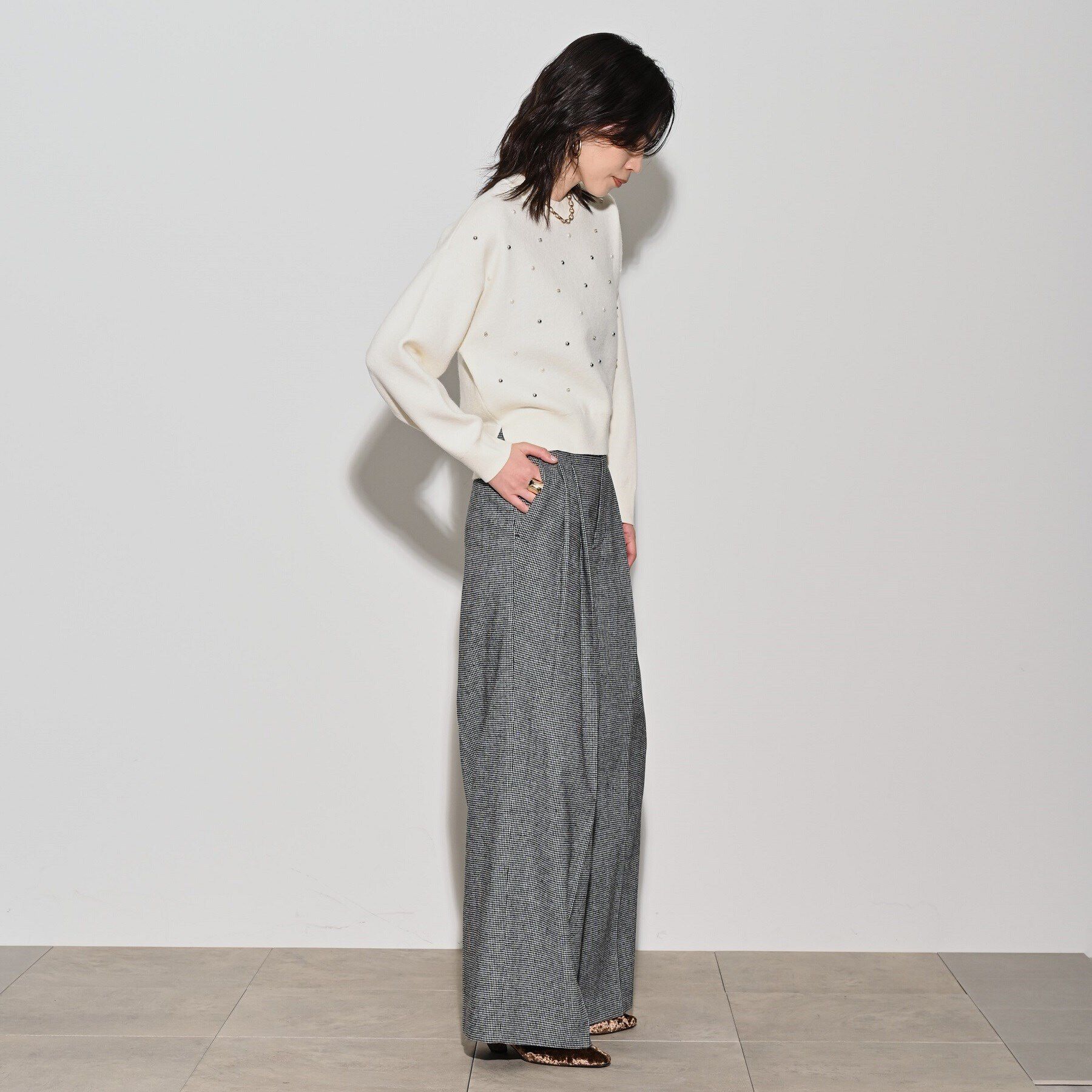 GALLEST「MIXビジューニット」|ニット・セーター|