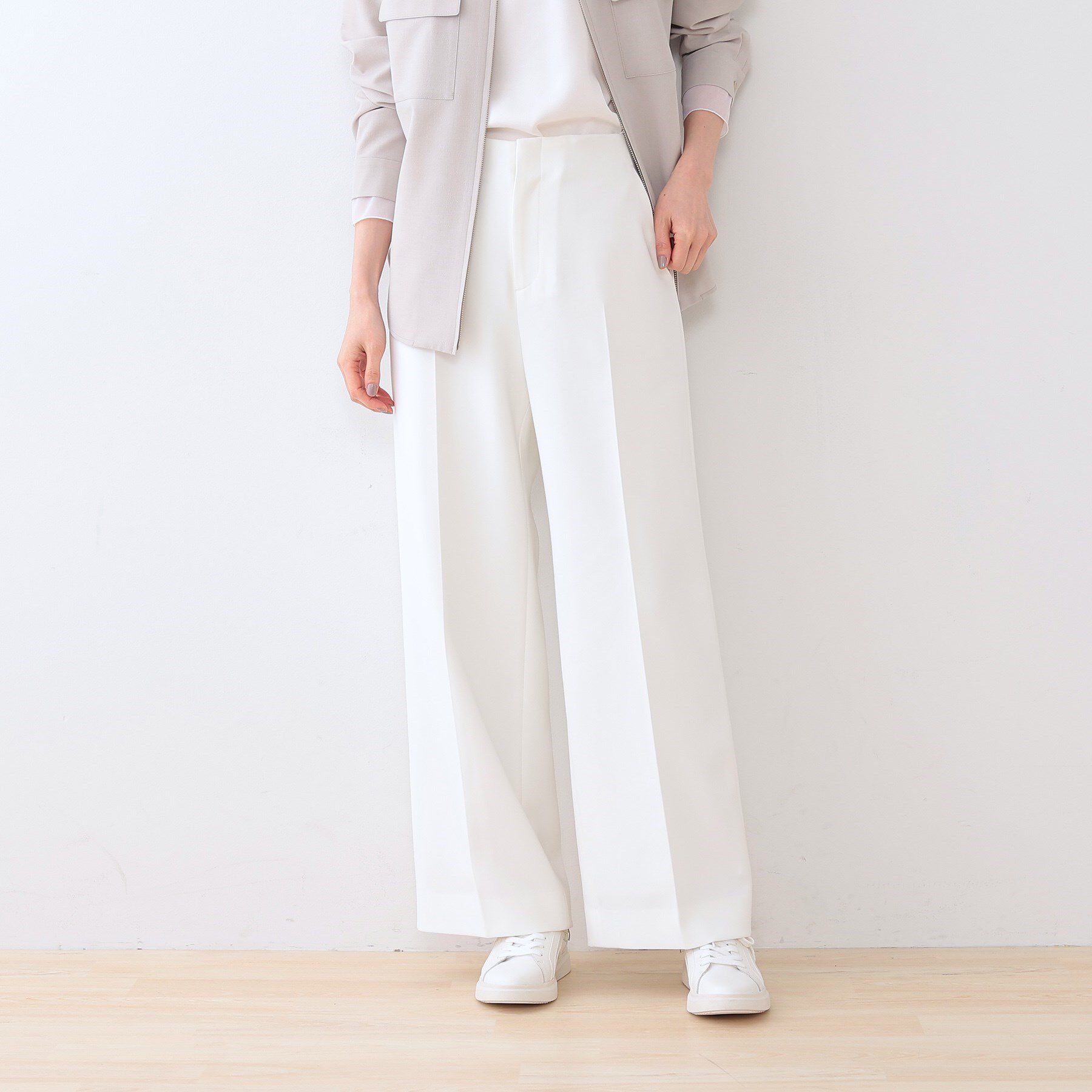 INDIVI「【復活！褒められパンツ】ストレッチ ワイドパンツ」|その他|