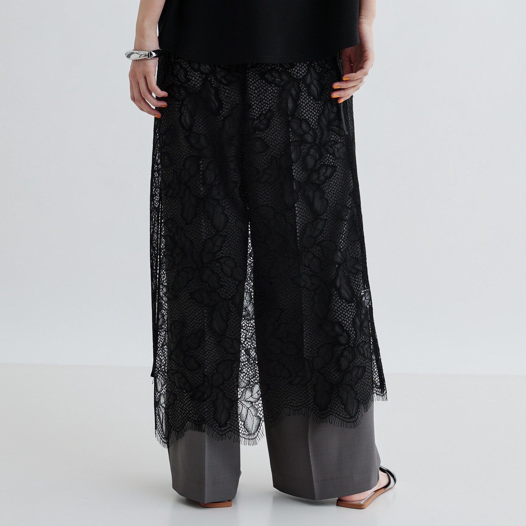GALLEST「レースチュールオーバースカート」|スカート|