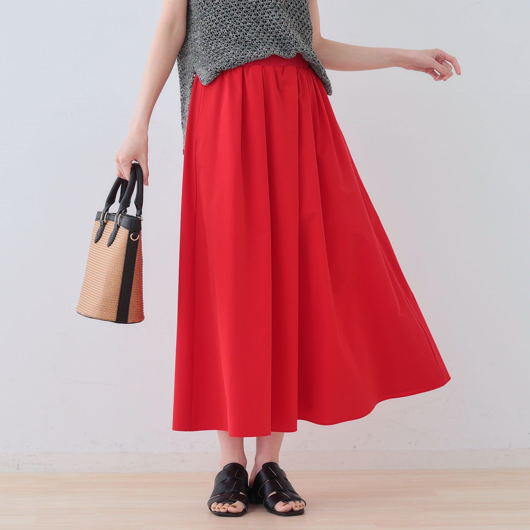 INDIVI「【通気性◎撥水／UVケア／SETUP可能】アクティブスカート」|スカート|