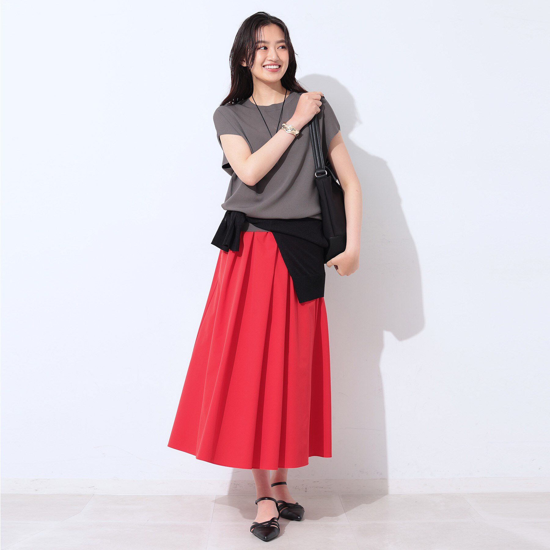 INDIVI「【通気性◎撥水／UVケア／SETUP可能】アクティブスカート」|スカート|