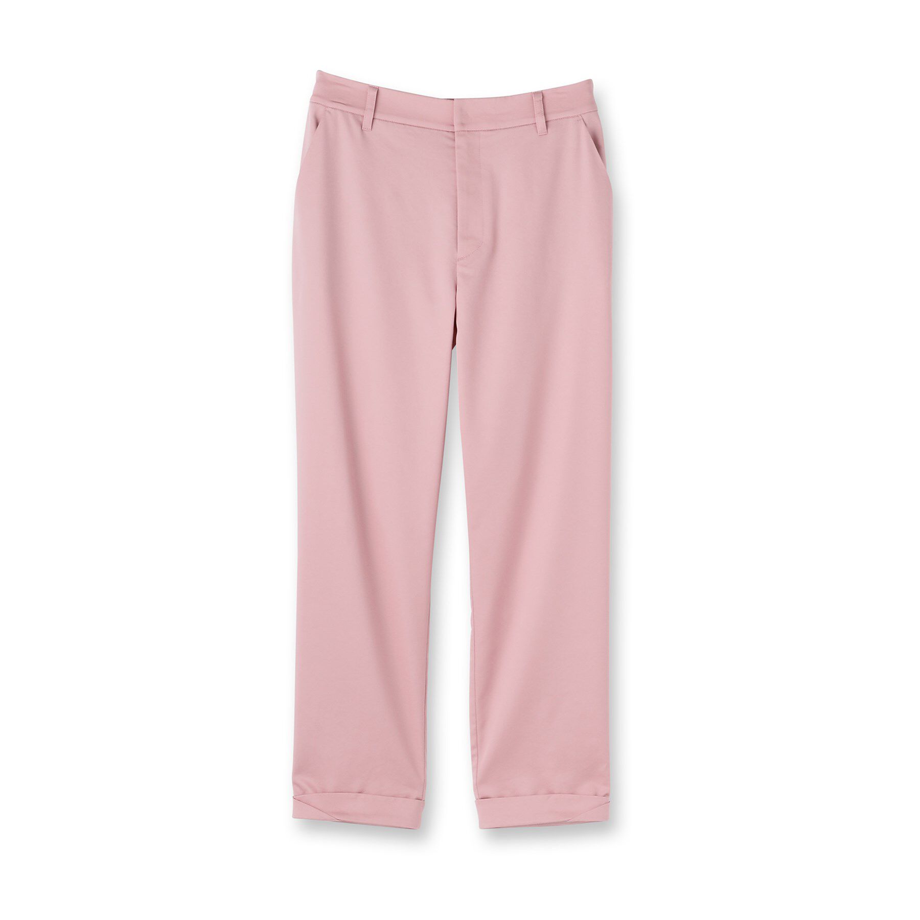 INDIVI「【洗える／高ストレッチ】クロップド丈サテンテーパードパンツ」|その他|