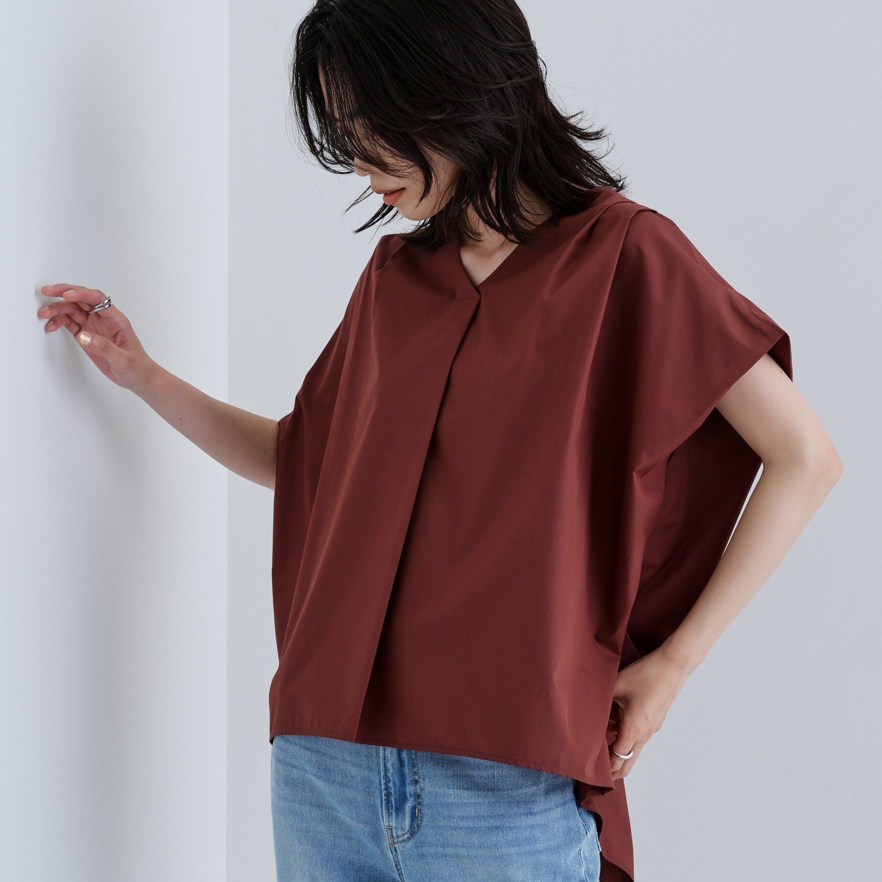 GALLEST「スリーブレスタックブラウス」|シャツ・ブラウス|