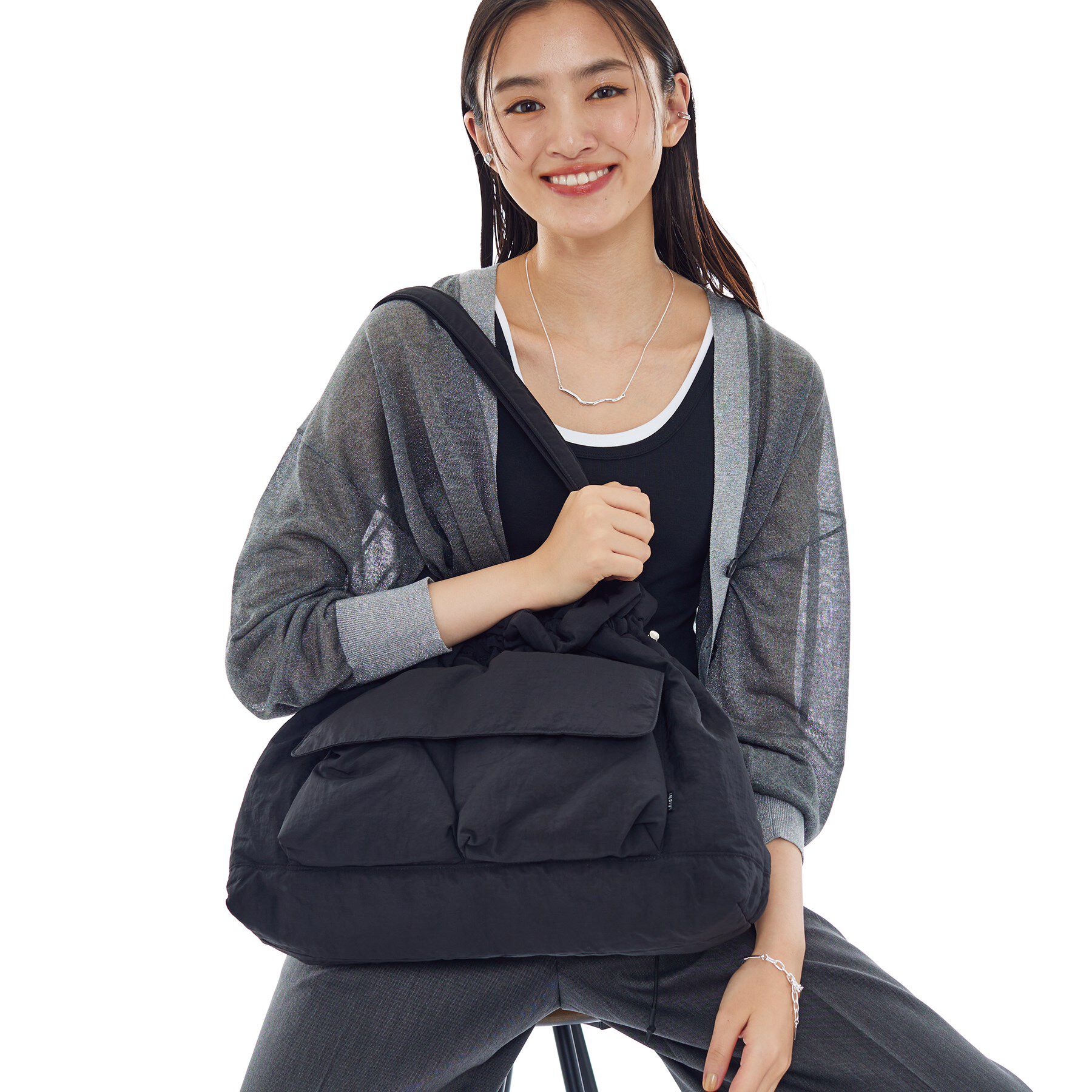 INDIVI「【超軽量】フロントポケットバッグ」|トートバッグ|