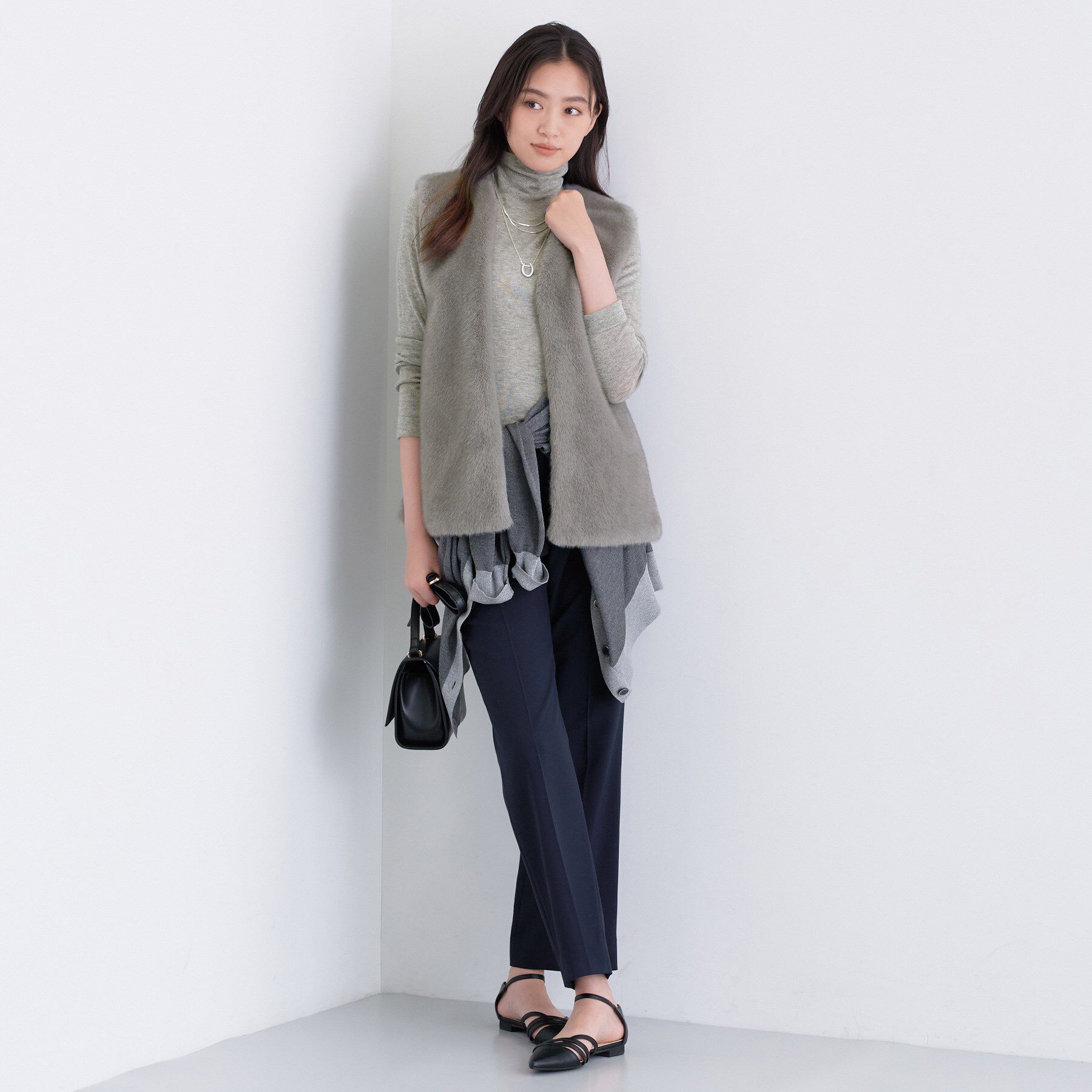 INDIVI「【洗える／薄手／ラメ】シアーラメニット」|ニット・セーター|