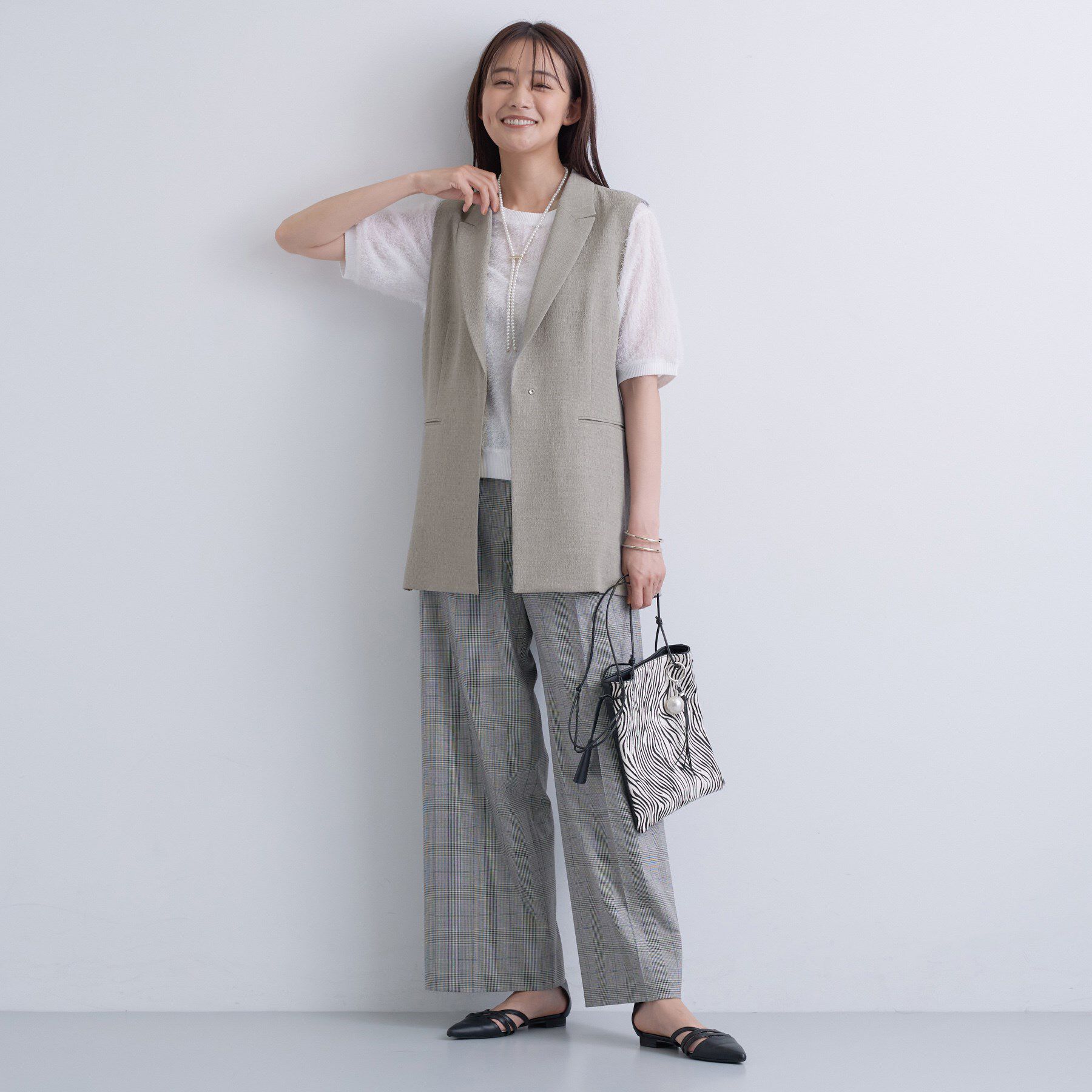 INDIVI「【セットアップ可能】凹凸ストレッチ素材テーラードカラージレジャケット」|テーラードジャケット|