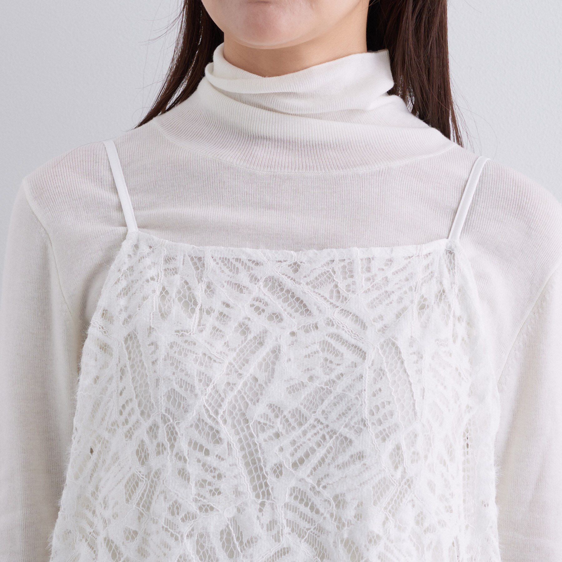 INDIVI「【レイヤード◎】レースキャミドレス」|ワンピース|