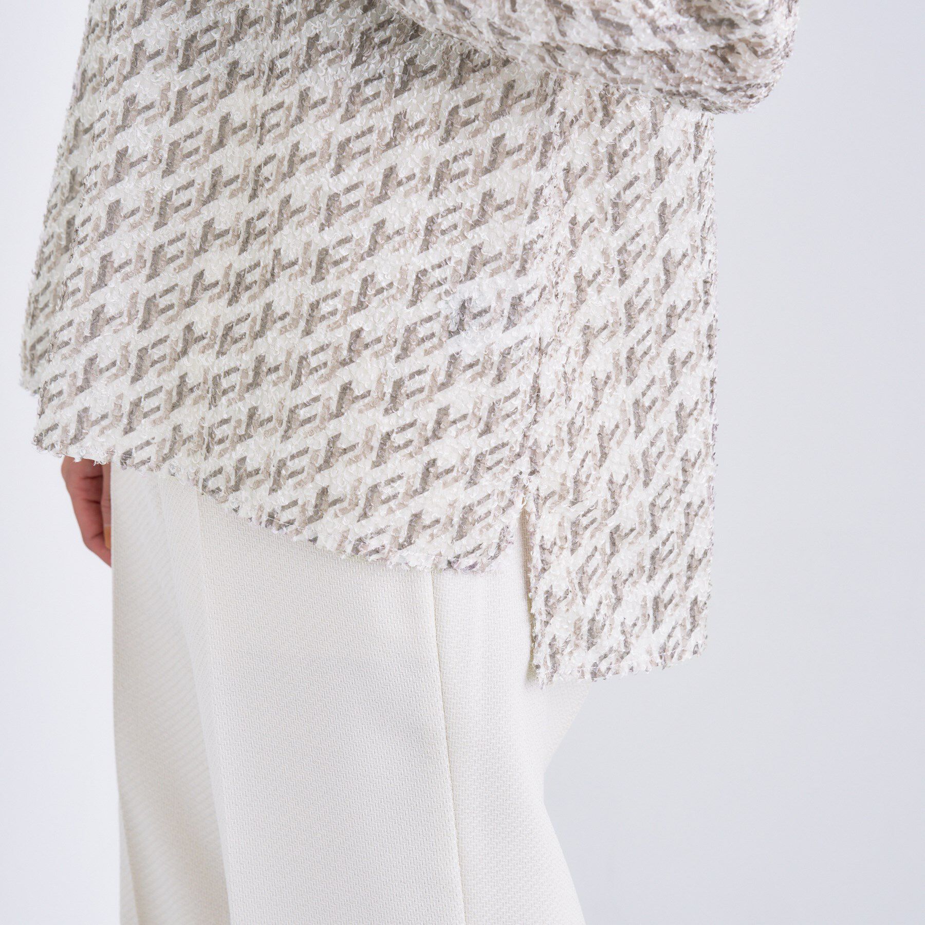 INDIVI「【きれいめ／オフィス／イベント】フェザージャカードブラウス」|シャツ・ブラウス|