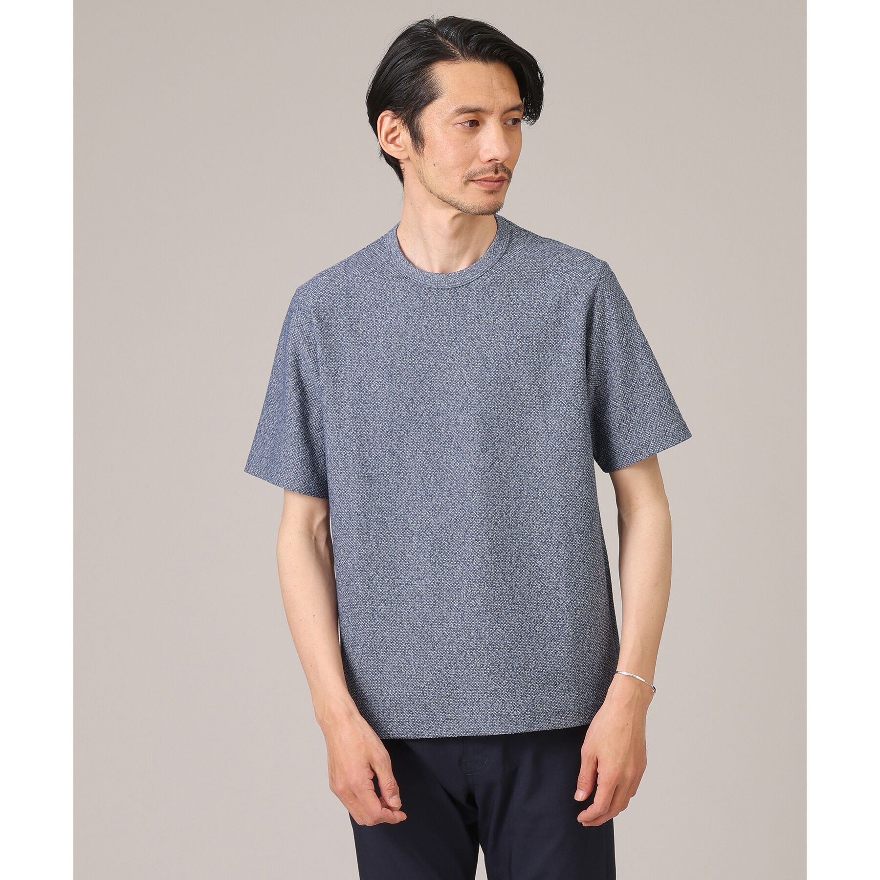 TAKEO KIKUCHI「【尾州織/Made in JAPAN】メランジ Tシャツ」|Tシャツ・カットソー|