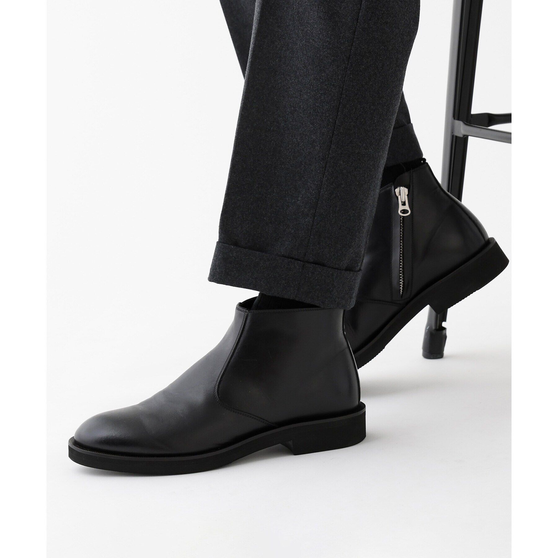 TAKEO KIKUCHI「【THE FLAGSHIP】サイドジップ ショートブーツ」|ショートブーツ|