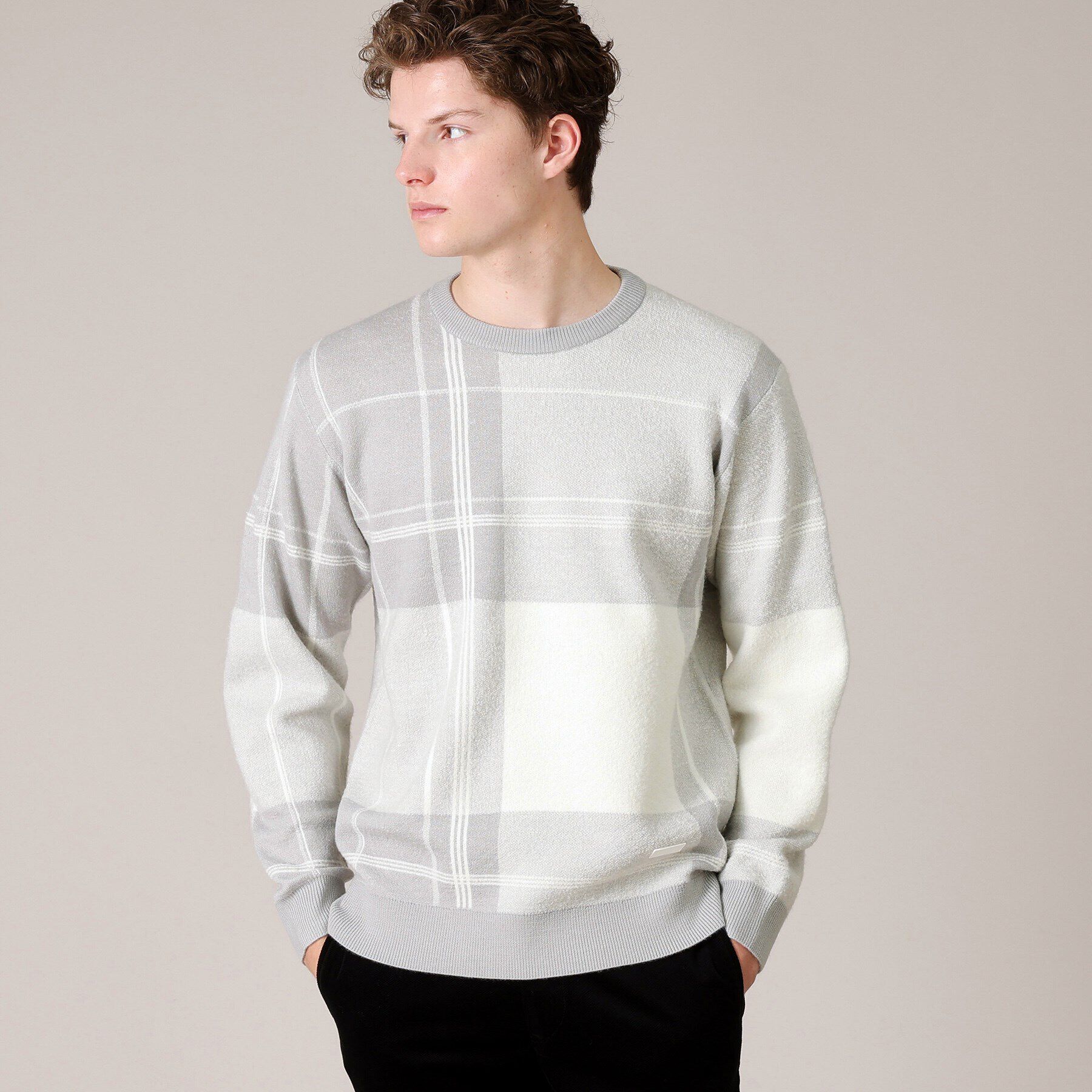TAKEO KIKUCHI「ビッグチェック プルオーバー ニット」|ニット・セーター|