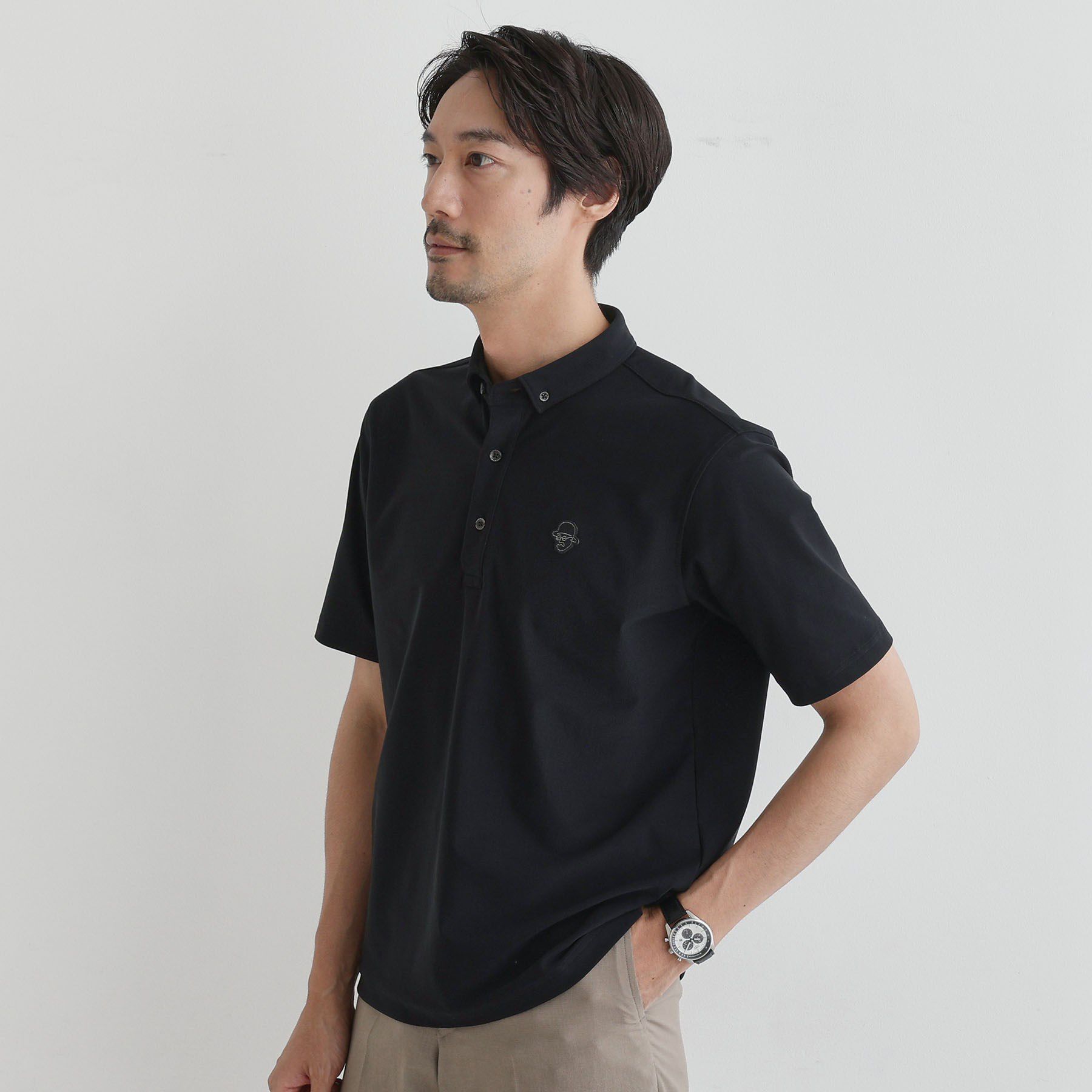 TAKEO KIKUCHI「【COOL CITY WEAR】エアートール ポロシャツ /接触冷感・通気性」|ポロシャツ|ブラック(019)