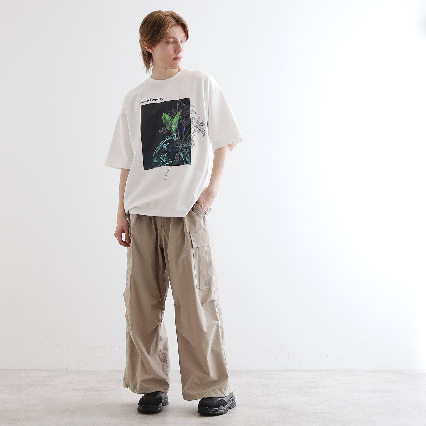 tk.TAKEO KIKUCHI「フラワープリントTシャツ」|Tシャツ・カットソー|