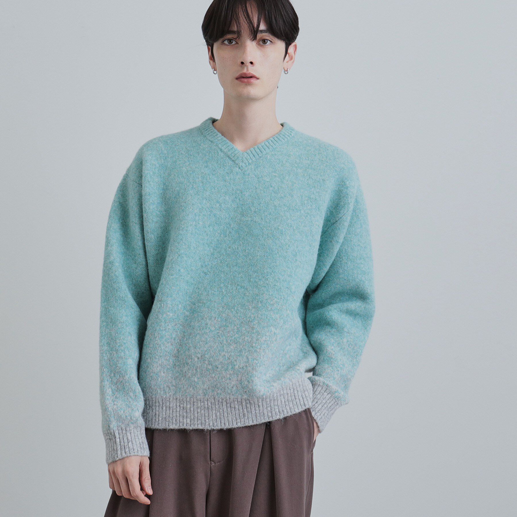 tk.TAKEO KIKUCHI「ミスティーシャギーVネックニット」|ニット・セーター|