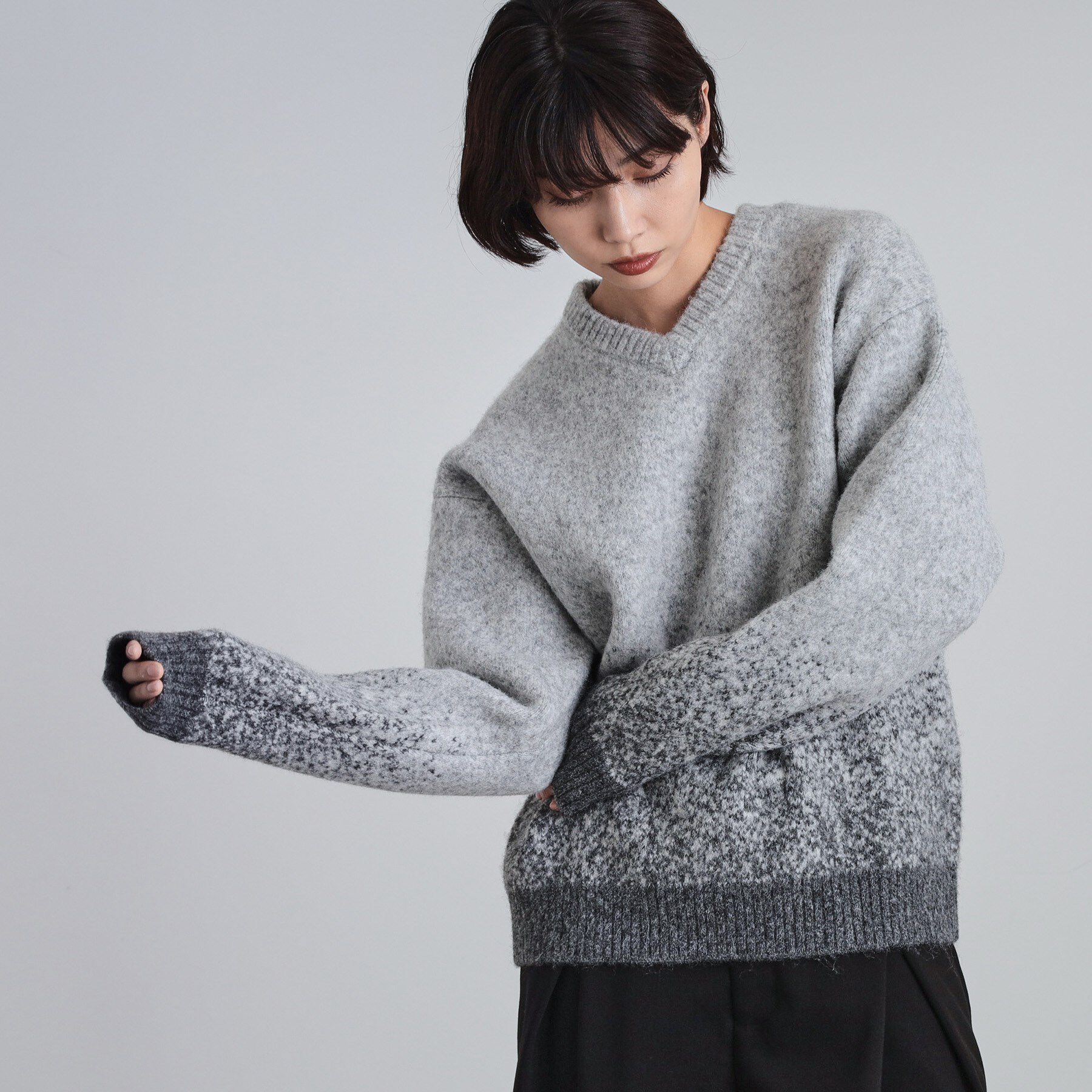 tk.TAKEO KIKUCHI「ミスティーシャギーVネックニット」|ニット・セーター|