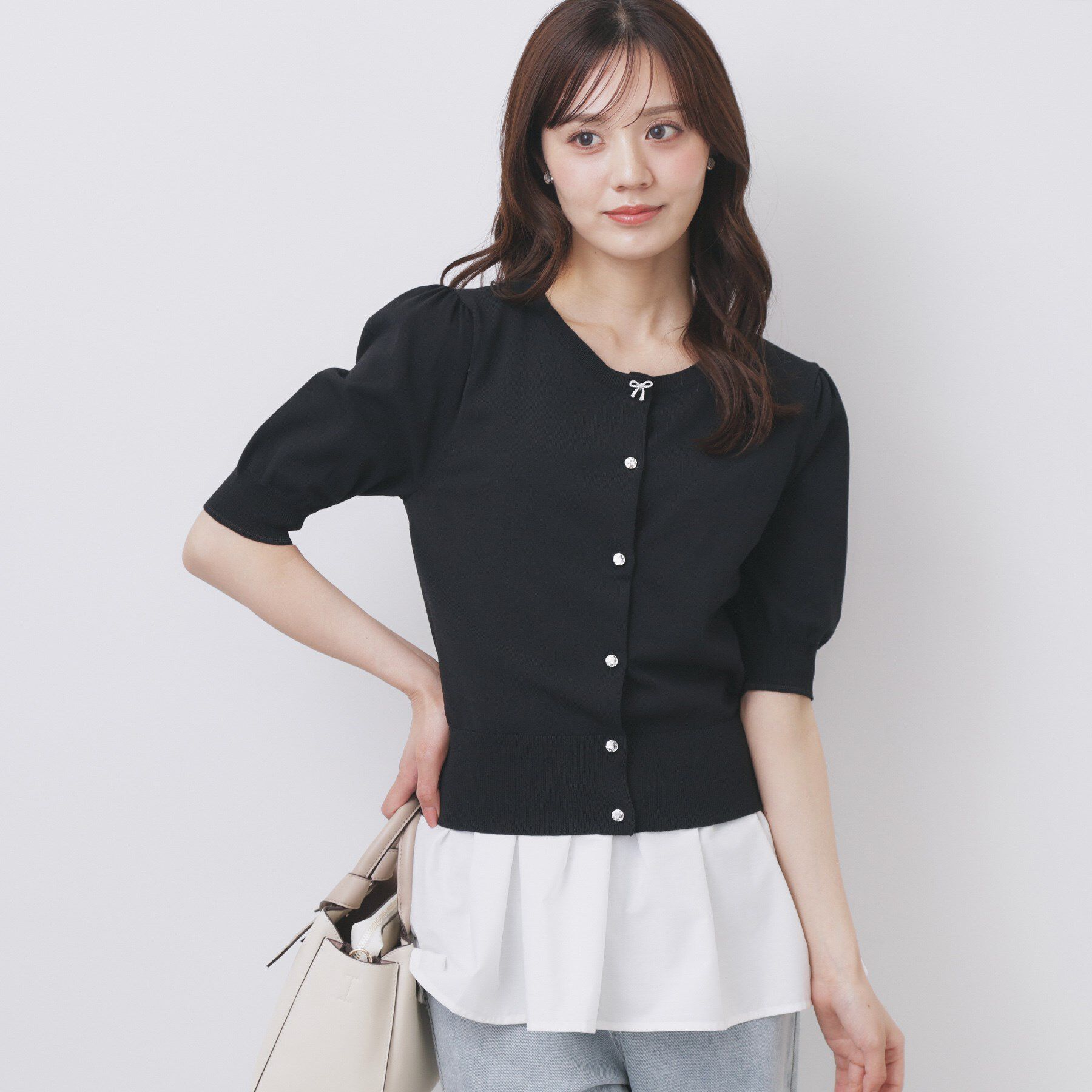 index「ノースリペプラムドッキングトップス【洗濯機洗い可/接触冷感】」|Tシャツ・カットソー|