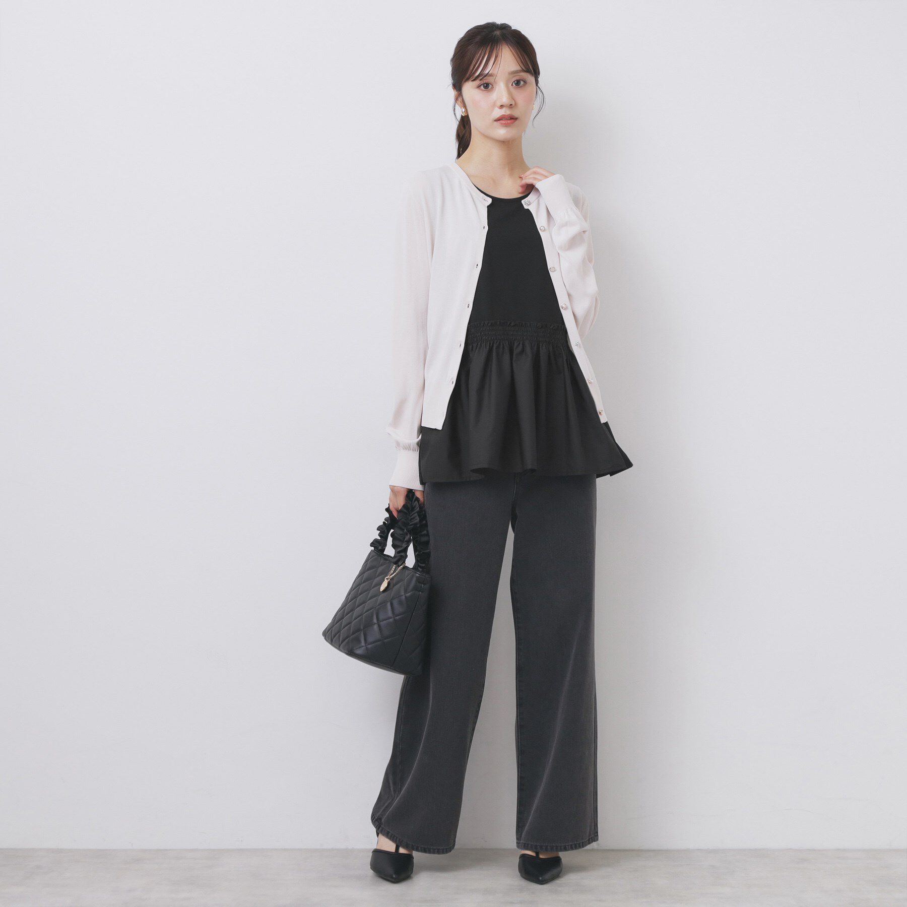 index「ノースリペプラムドッキングトップス【洗濯機洗い可/接触冷感】」|Tシャツ・カットソー|