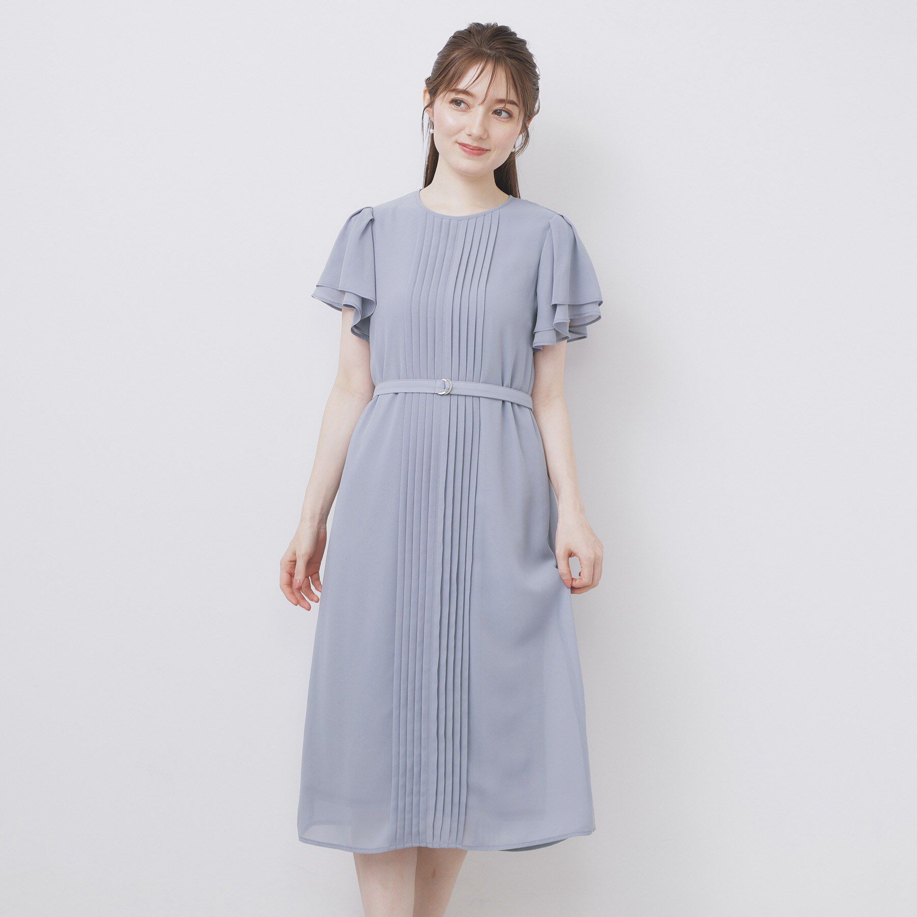 index「フロントタックIラインワンピース【洗濯機洗い可/防シワ】」|ワンピース|