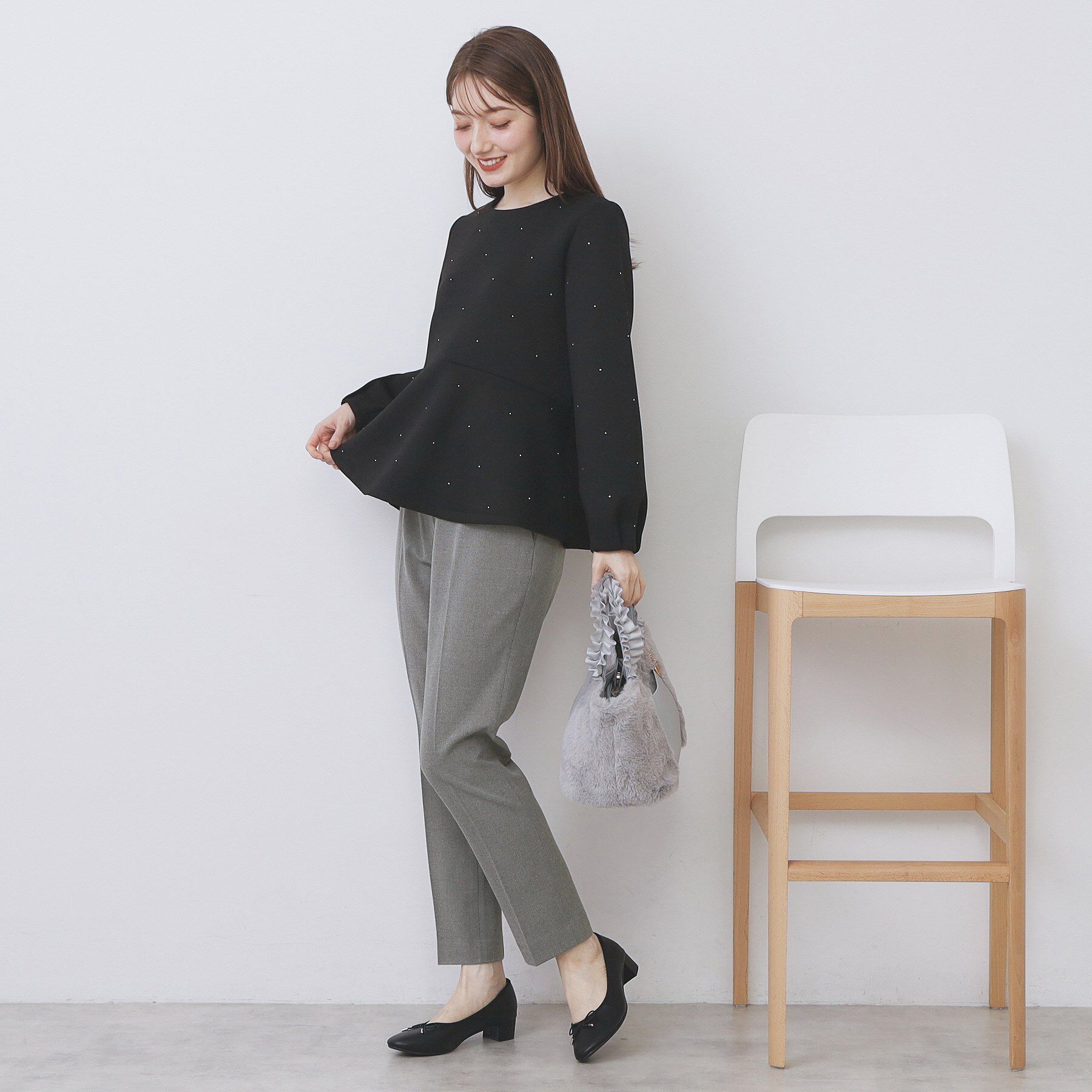 index「ウォームストレッチテーパードパンツ【洗濯機OK/防シワ/吸湿発熱】《XS～3L》」|その他|