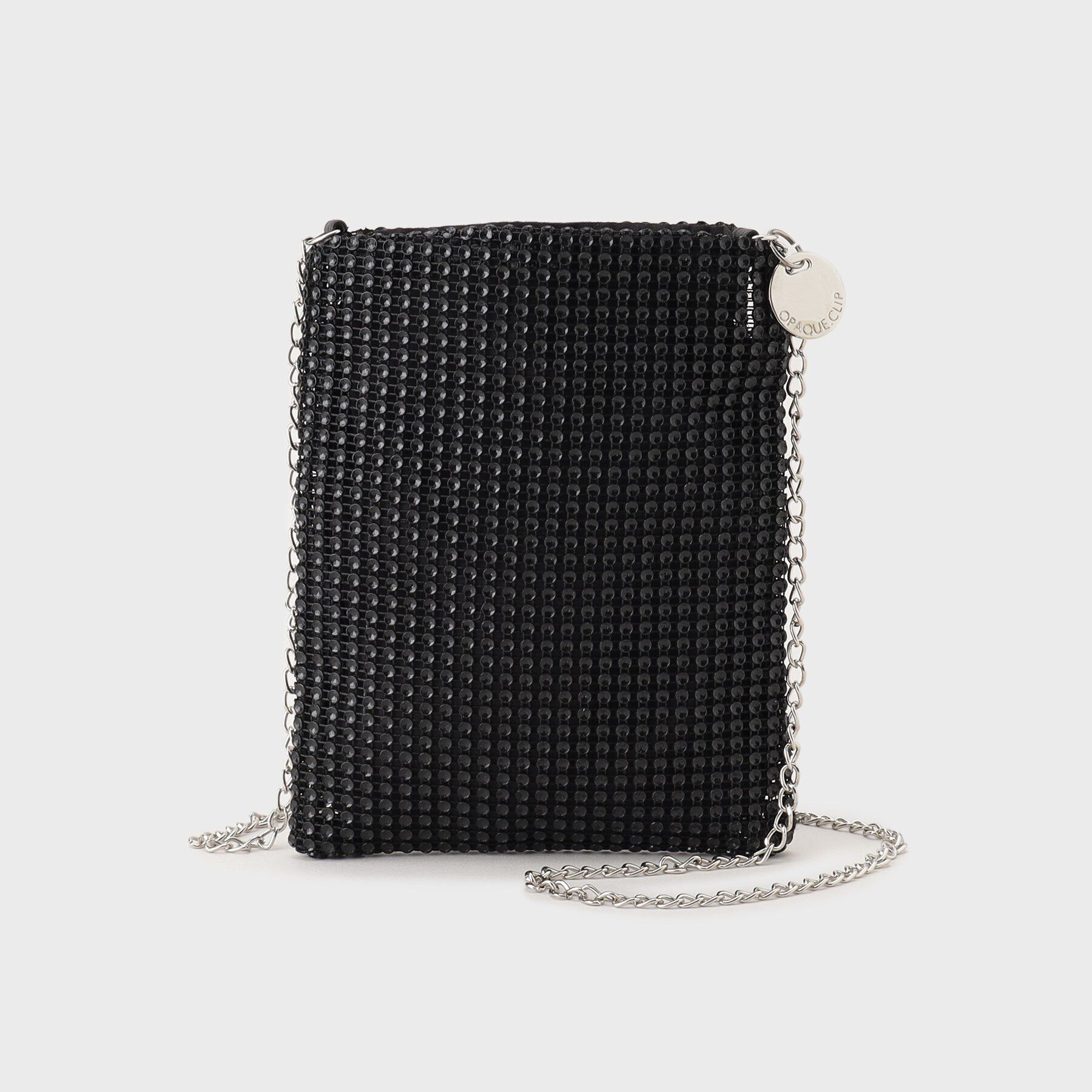 OPAQUE.CLIP「ラインストーン調シャイニーミニショルダーバッグ」|ショルダー・メッセンジャー|ブラック(019)