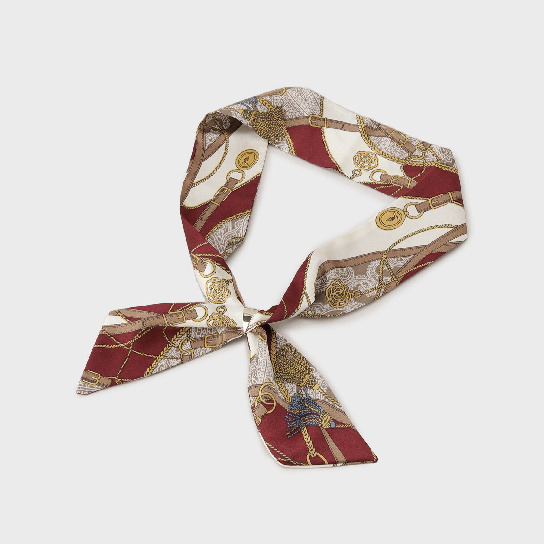 OPAQUE.CLIP「【スカーフリング付き】柄アソートスカーフ」|バンダナ・スカーフ|ボルドー(064)