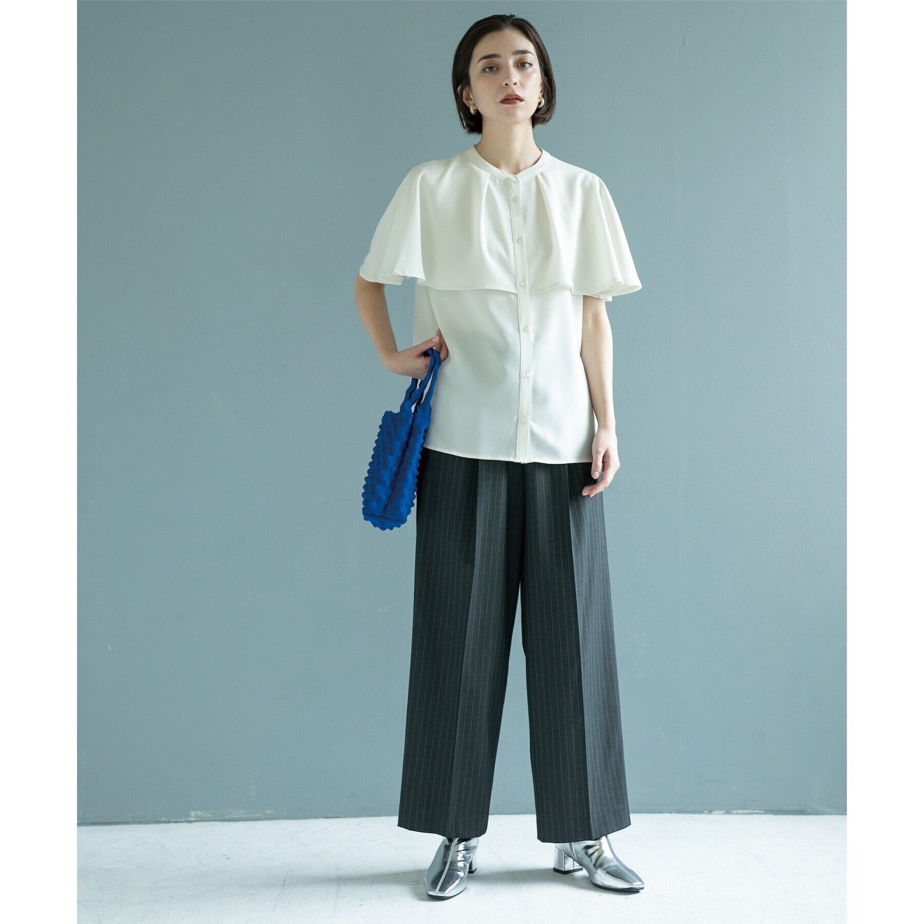 OPAQUE.CLIP「ピンストライプイージーワイドパンツ【洗濯機洗い可】」|その他|