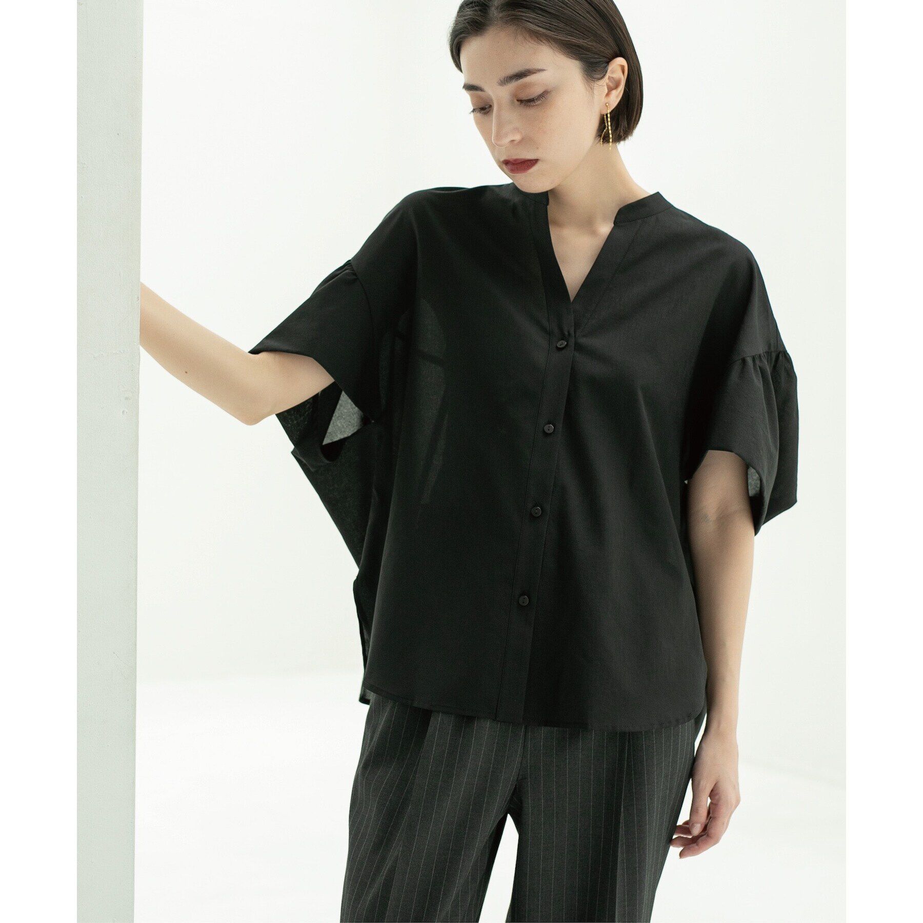 OPAQUE.CLIP「スキッパードルマンブラウス【洗濯機洗い可】」|シャツ・ブラウス|