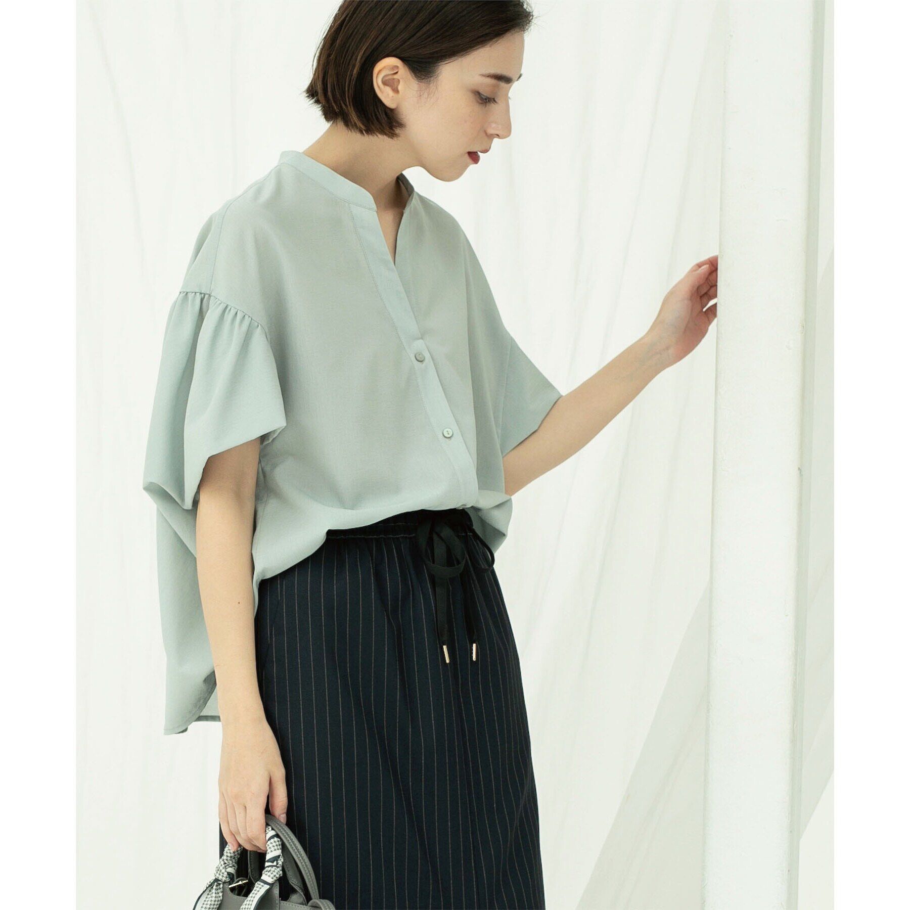 OPAQUE.CLIP「スキッパードルマンブラウス【洗濯機洗い可】」|シャツ・ブラウス|