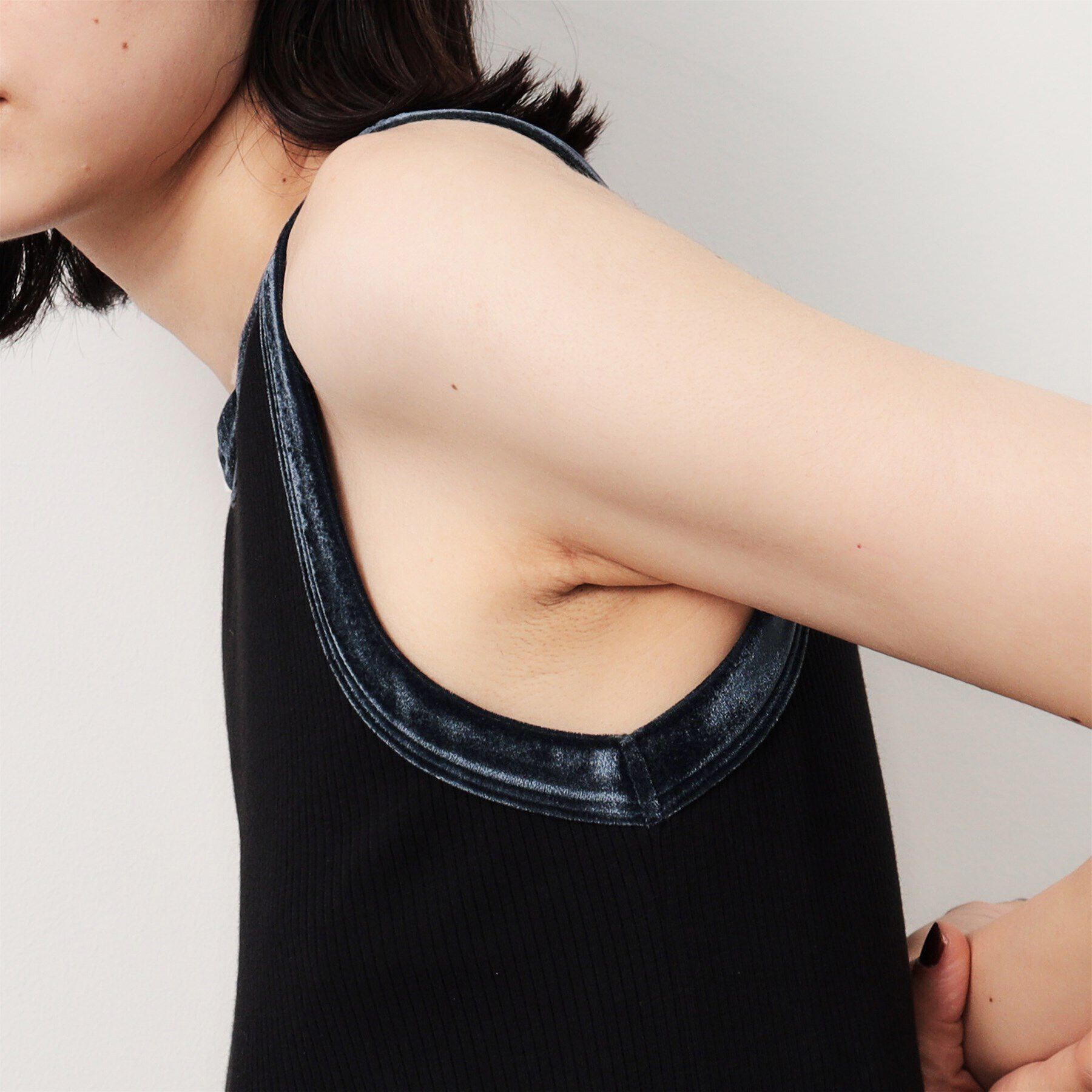 OPAQUE.CLIP「《VERY掲載》ベロア使いリブタンクトップ【洗濯機洗い可】」|キャミソール|