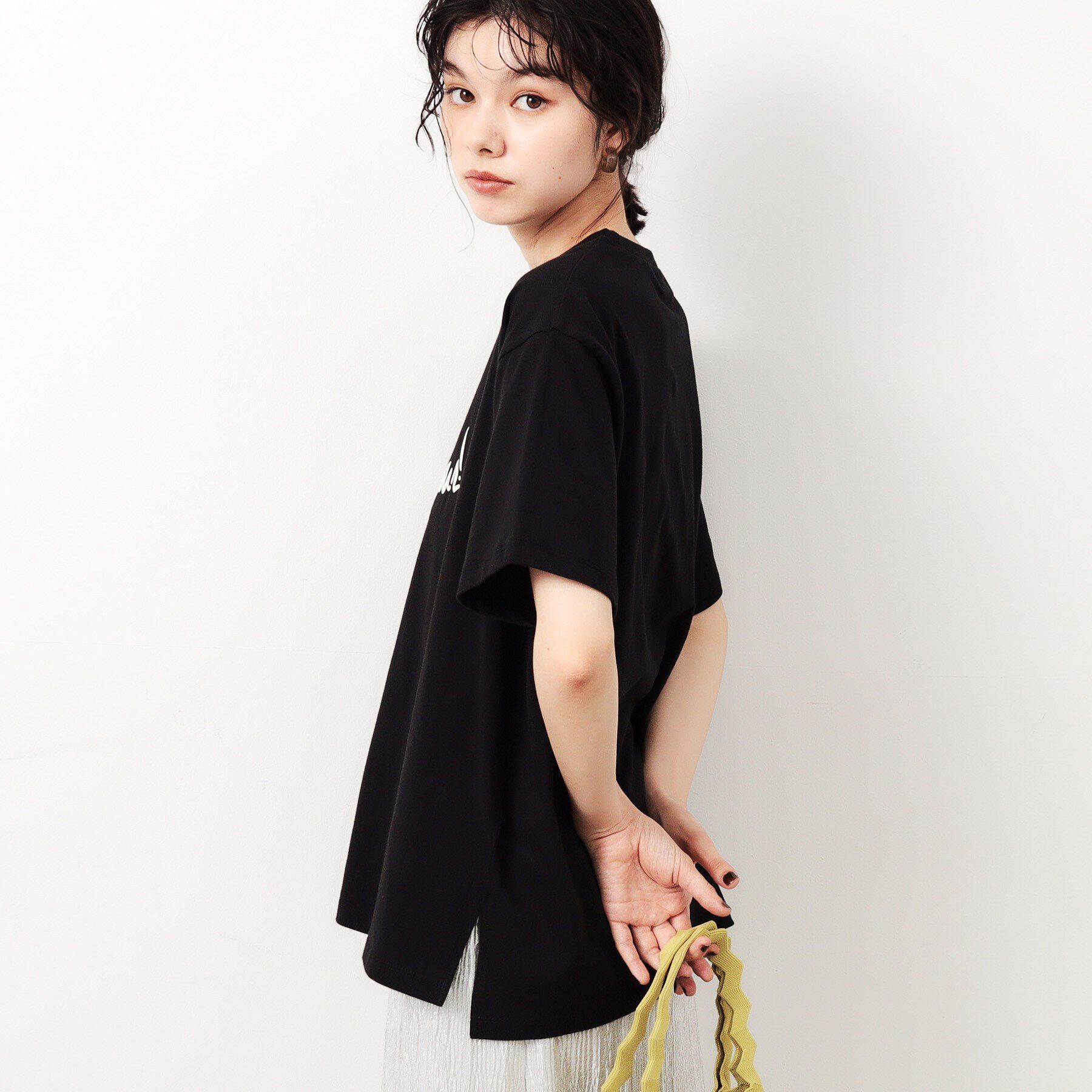 OPAQUE.CLIP「リラクシープリントロゴTシャツ【洗濯機洗い可】」|Tシャツ・カットソー|