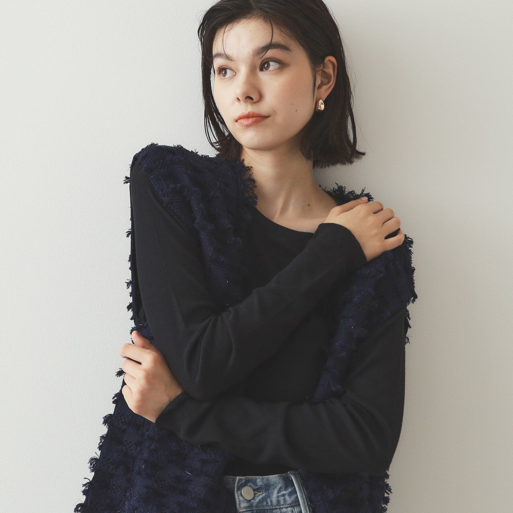 OPAQUE.CLIP「シアーコットン クルーネックカットソー【洗濯機洗い可】」|Tシャツ・カットソー|