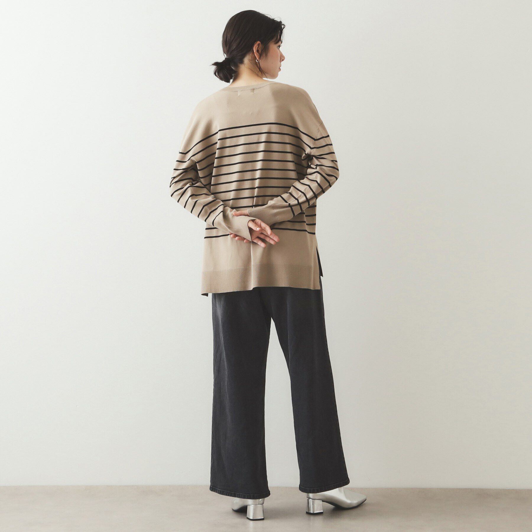 OPAQUE.CLIP「《S-LLsize》Vネックリラクシーニット【洗濯機洗い可/UVケア】」|ニット・セーター|