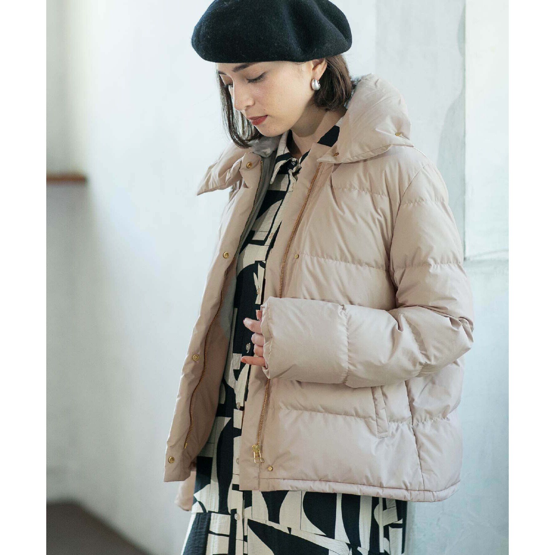 OPAQUE.CLIP「《SS-LLsize》襟取り外し可/ショートダウンジャケット【洗濯機洗い可/撥水/防風/抗菌加工】」|ダウン|