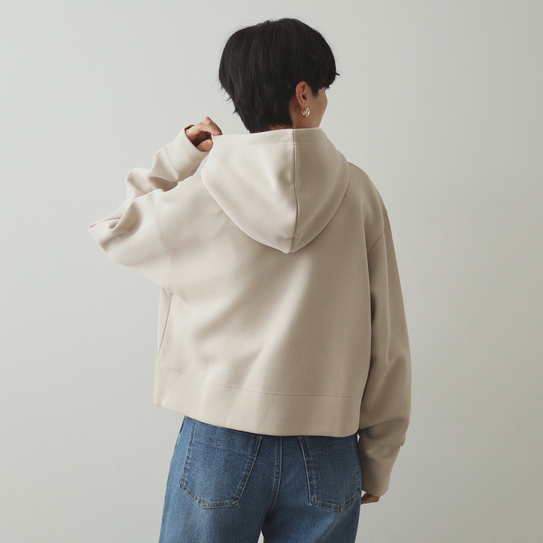 OPAQUE.CLIP「ショートフーディ/セットアップ対応【洗濯機洗い可】」|パーカー|