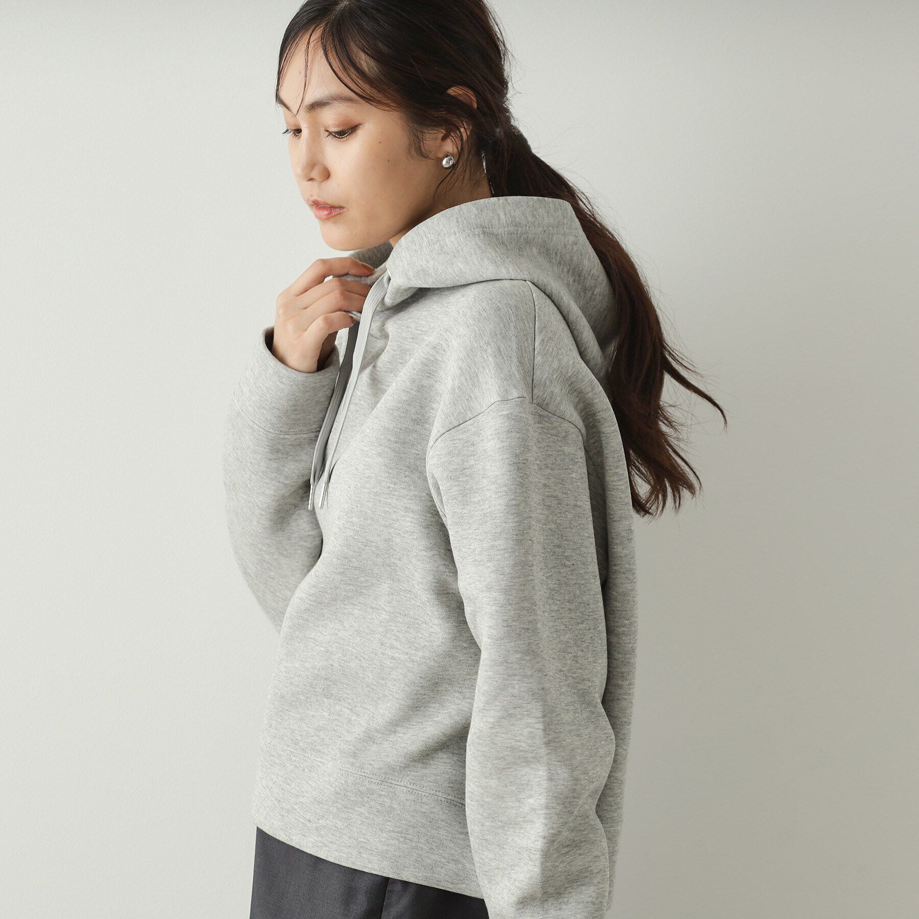 OPAQUE.CLIP「ショートフーディ/セットアップ対応【洗濯機洗い可】」|パーカー|