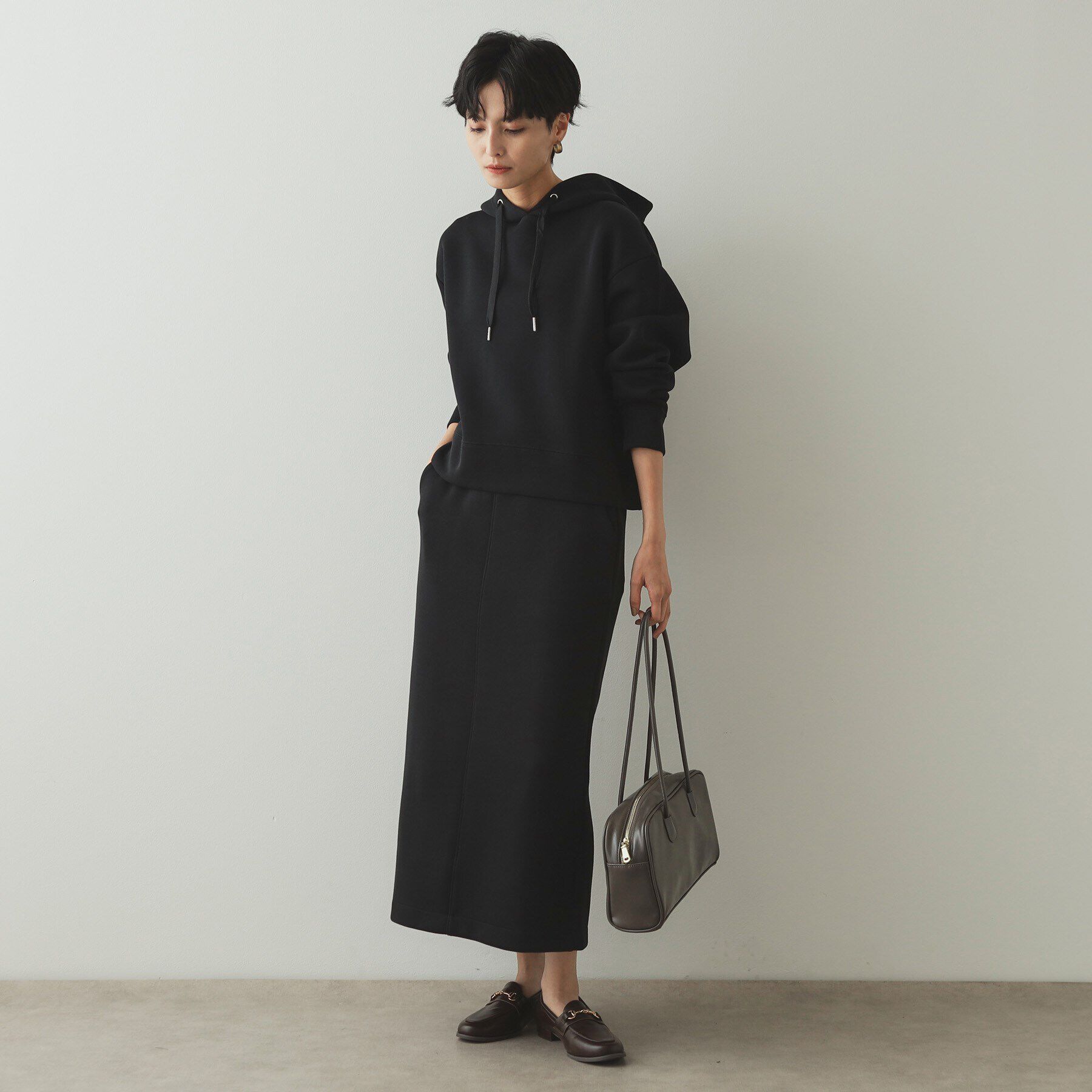 OPAQUE.CLIP「ショートフーディ/セットアップ対応【洗濯機洗い可】」|パーカー|