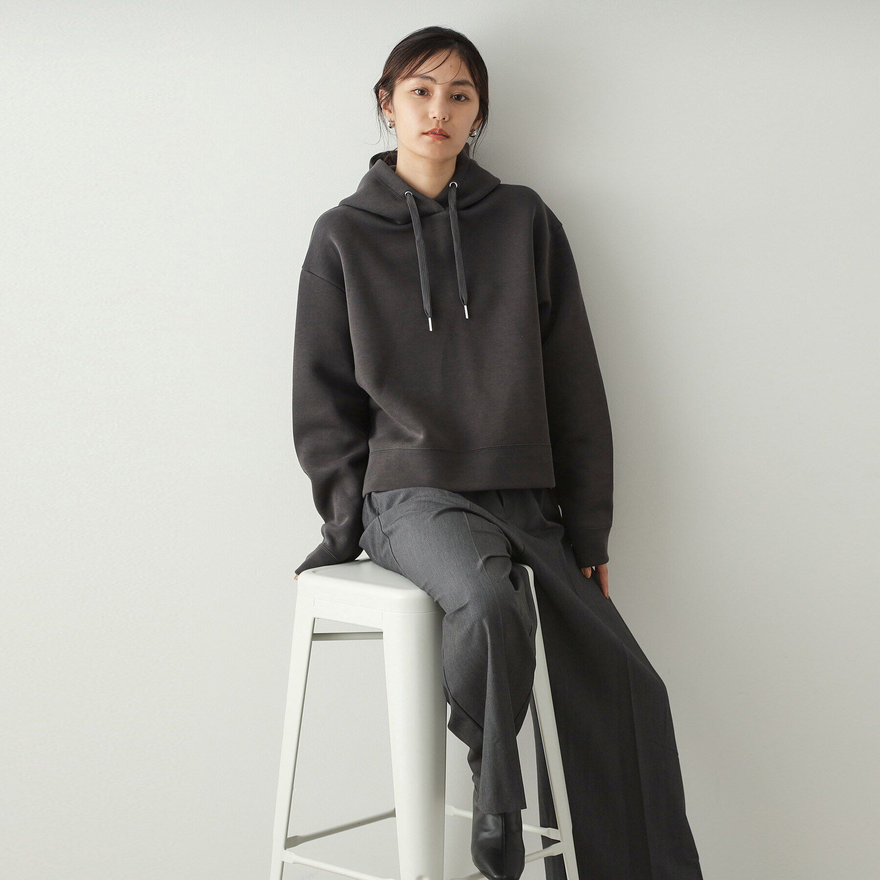 OPAQUE.CLIP「ショートフーディ/セットアップ対応【洗濯機洗い可】」|パーカー|