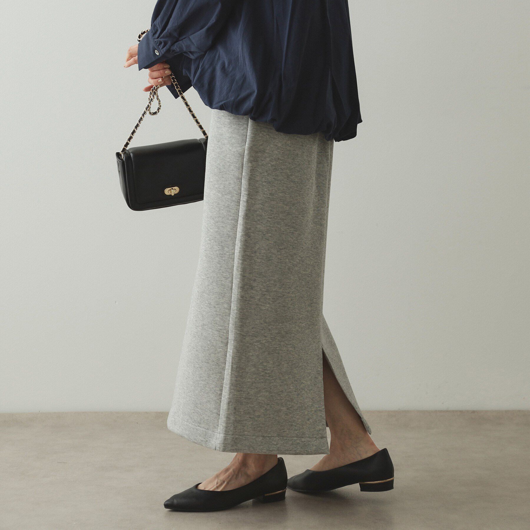 OPAQUE.CLIP「イージーナロースカート/セットアップ対応【洗濯機洗い可】」|スカート|