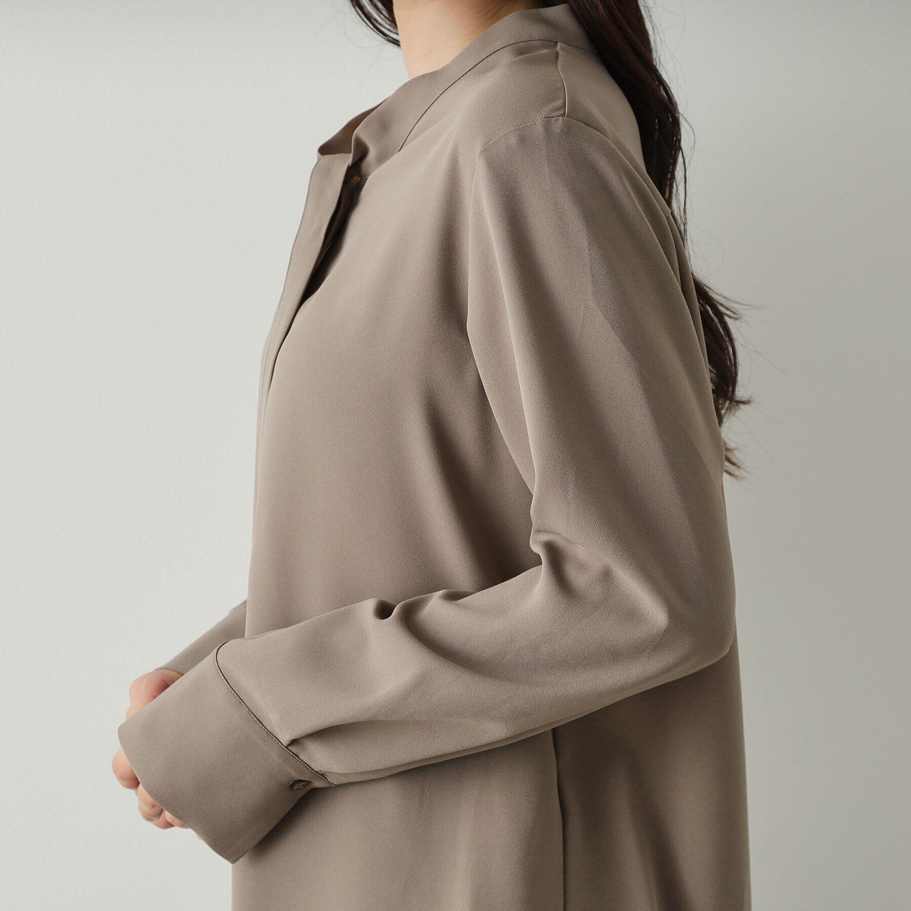 OPAQUE.CLIP「《美人百花掲載》ボウタイジョーゼットブラウス【洗濯機洗い可】」|シャツ・ブラウス|