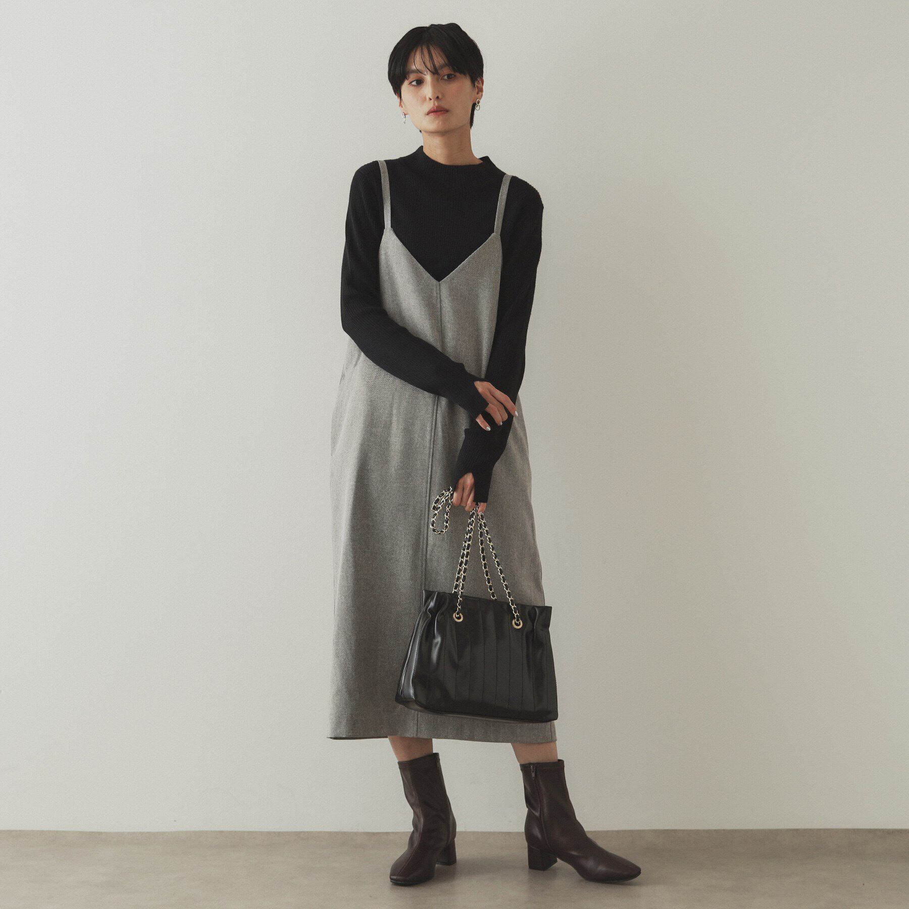 OPAQUE.CLIP「ハイネックリブニット／FILIVIVI・フィルビビ【洗濯機洗い可】」|ニット・セーター|