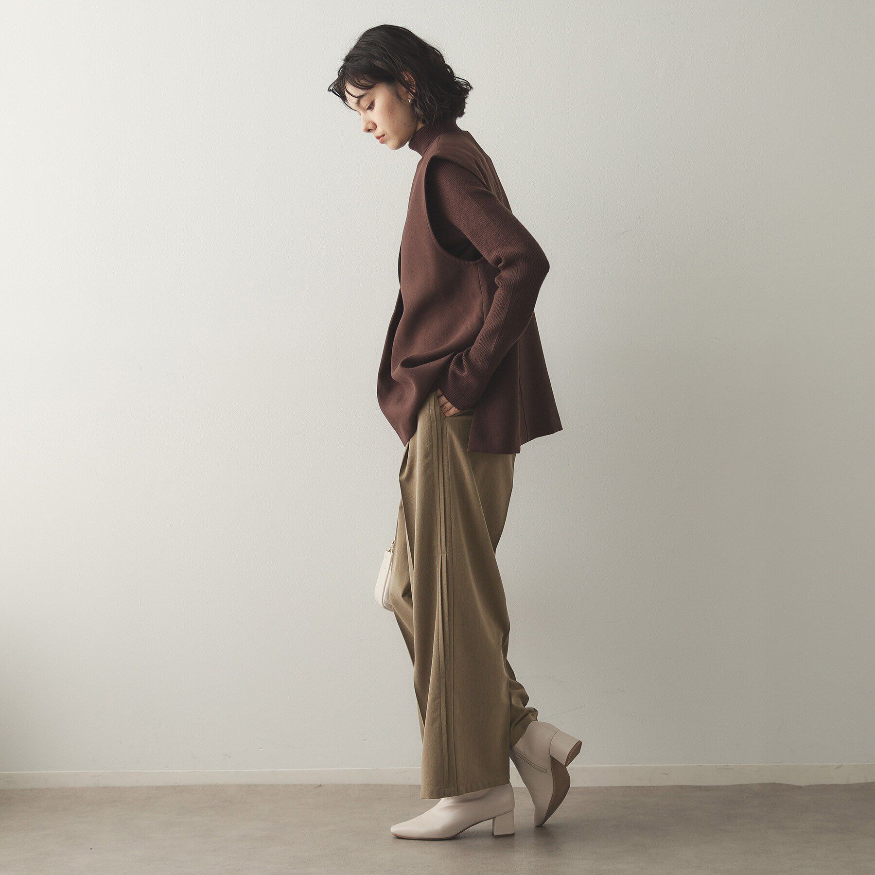 OPAQUE.CLIP「サイドタックワイドパンツ【洗濯機洗い可】」|その他|