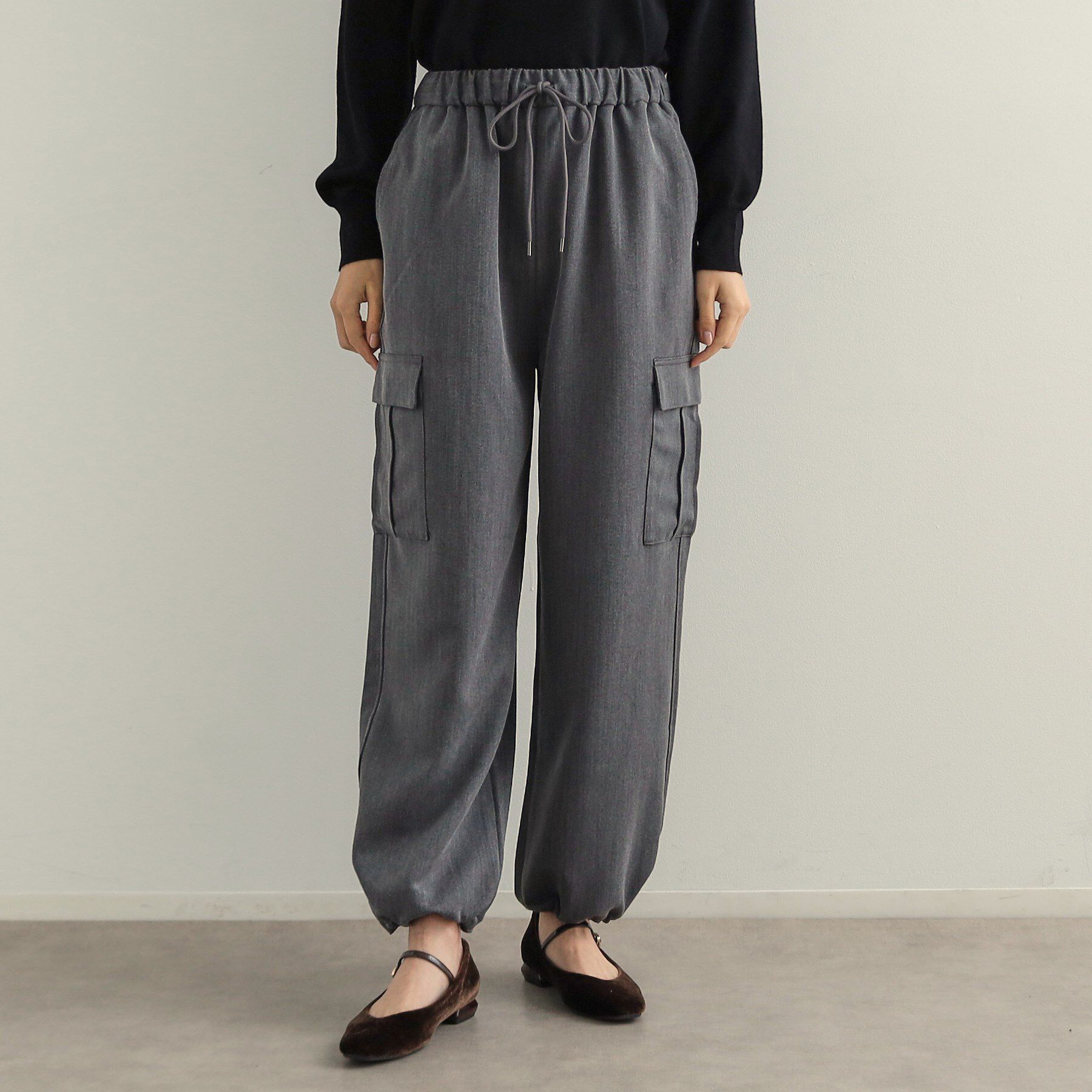 OPAQUE.CLIP「ヘリンボーンイージーカーゴパンツ【洗濯機洗い可】」|その他|